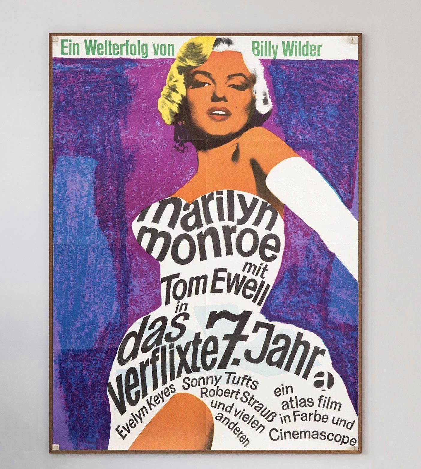 The Seven Year Itch (German), 1960s, Original Vintage Poster photo 383.0