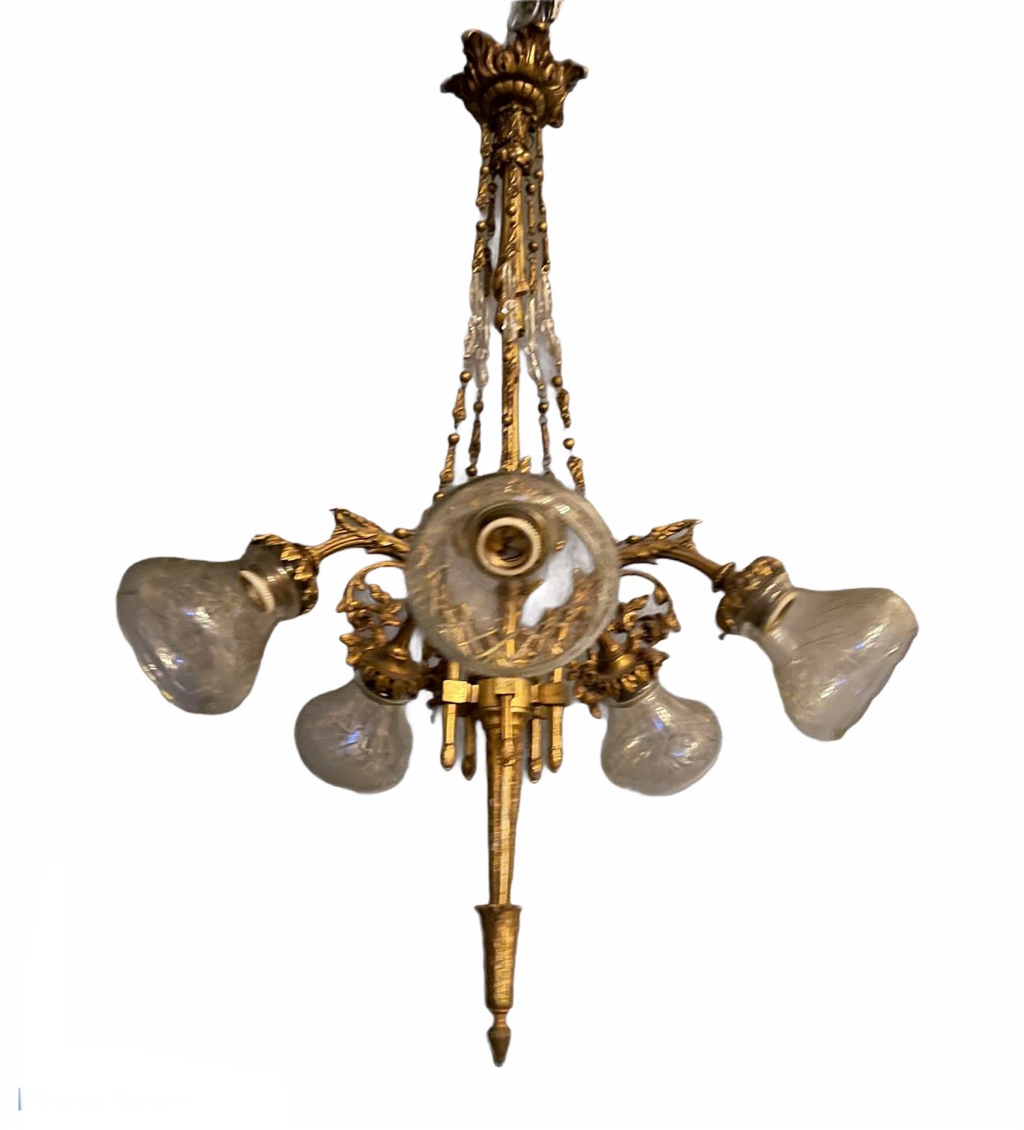 Antique Liberty Bronze Chandelier 1940’s