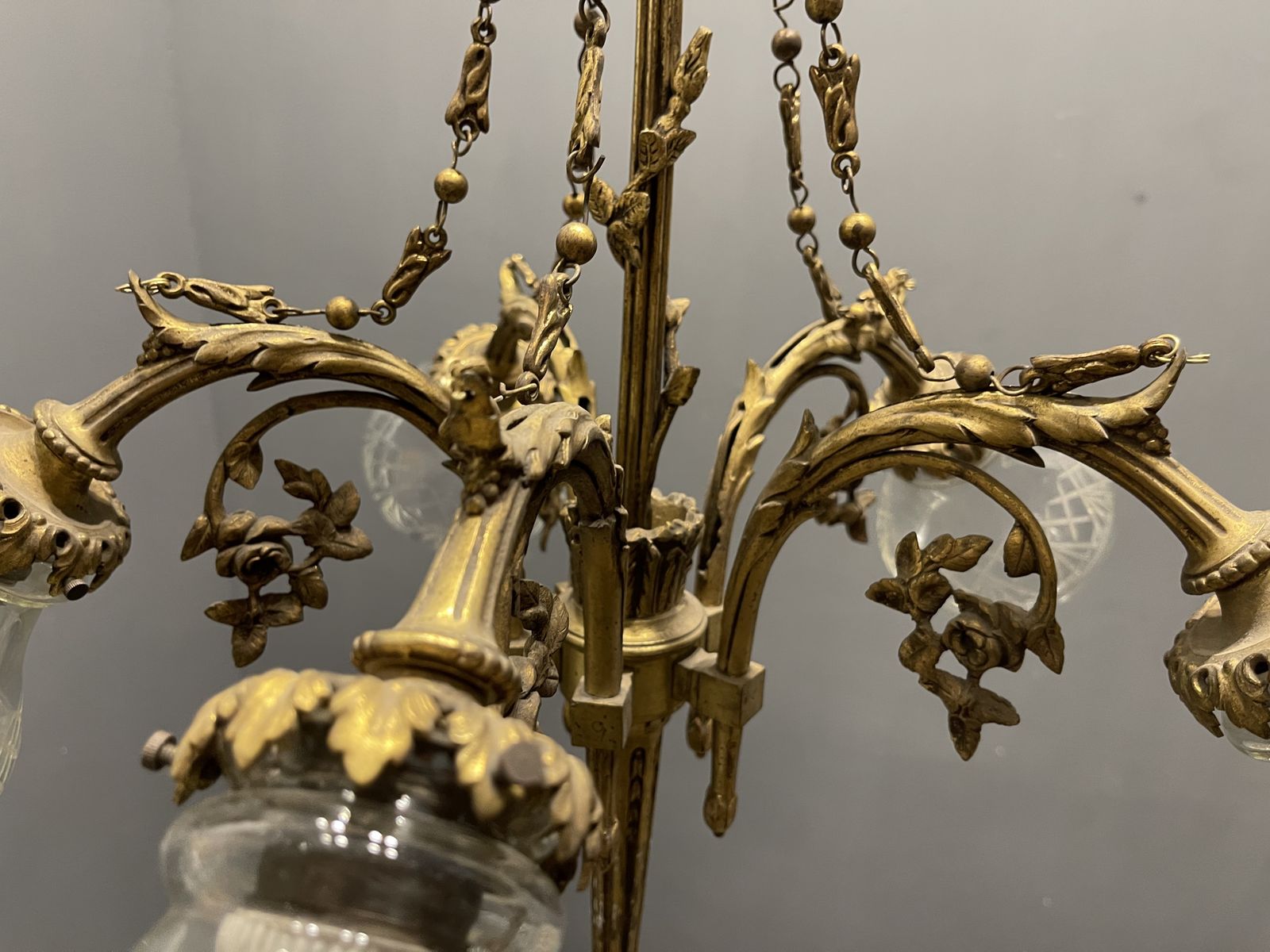 Antique Liberty Bronze Chandelier 1940’s photo 1250.0