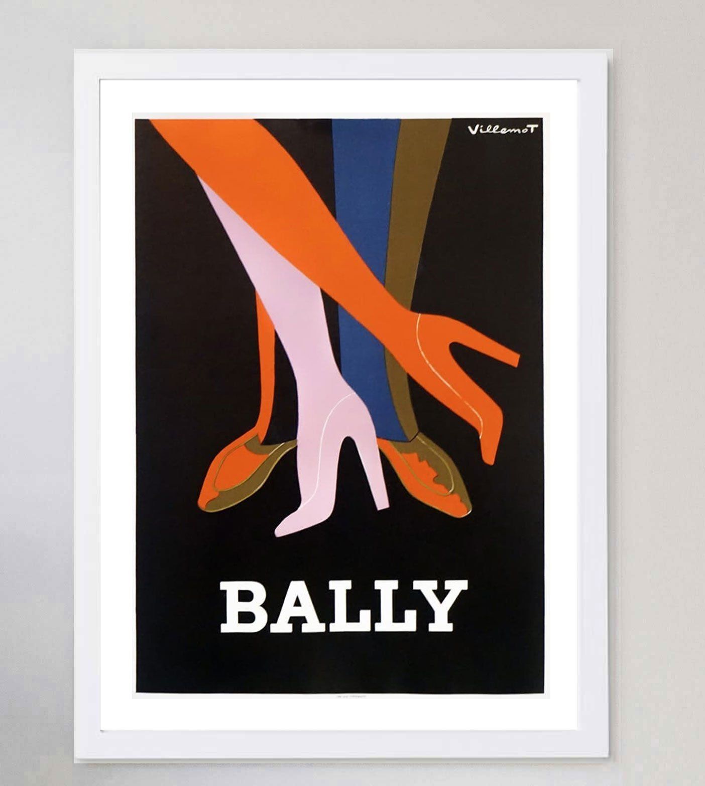Bally   Shoes, 1970s, Paper, Minimalist Original Vintage Poster photo for sale