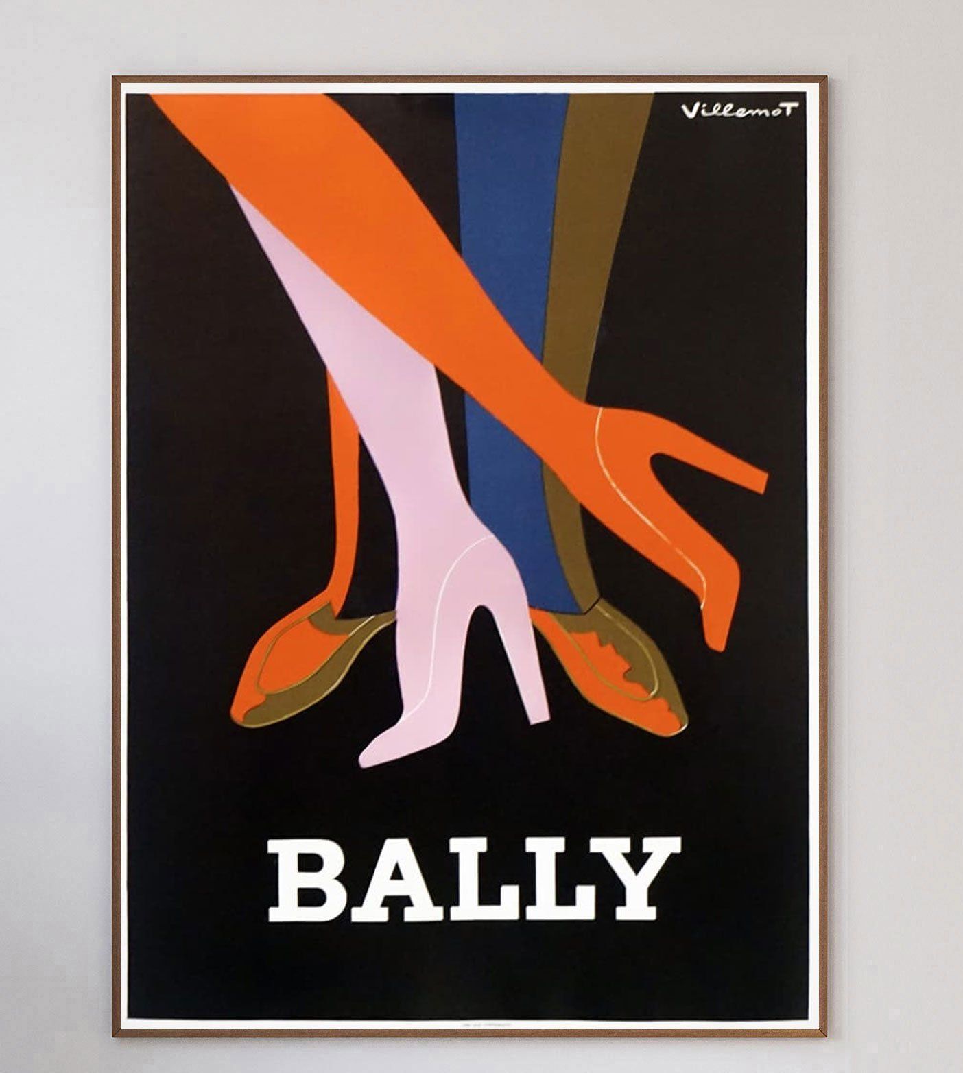 Bally   Shoes, 1970s, Paper, Minimalist Original Vintage Poster photo 395.0