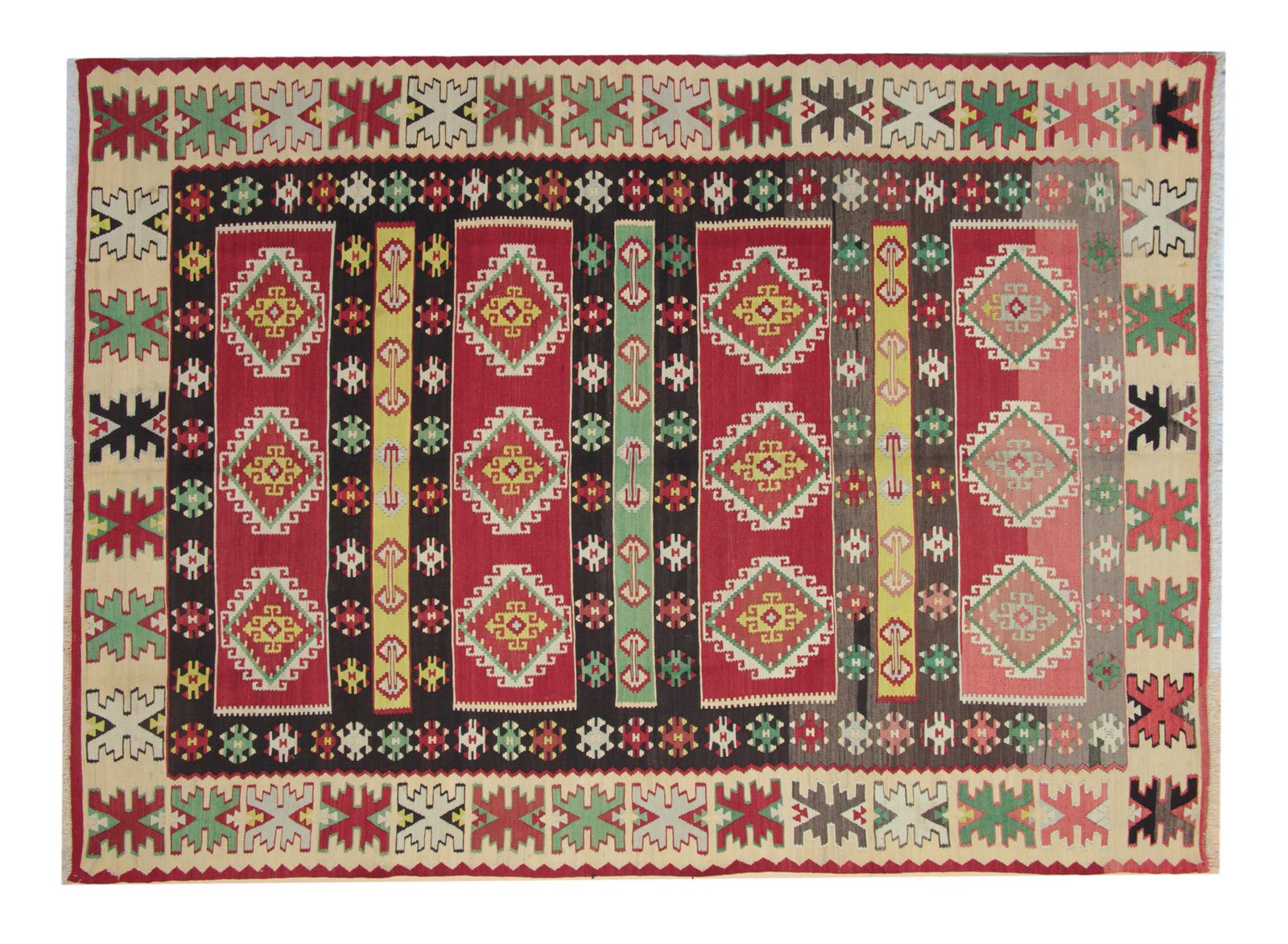 Antique Rugs, Turkish Kilim Rugs Uk, Geometric Kilims Carpet For Sale 203 X 294 Cm photo furniture