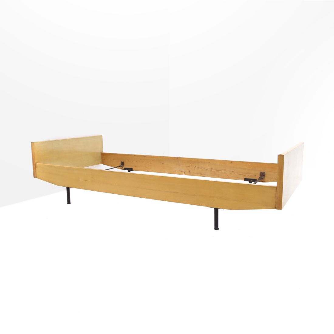 Furniture Single Bed Frame In Ash, 1950s photo