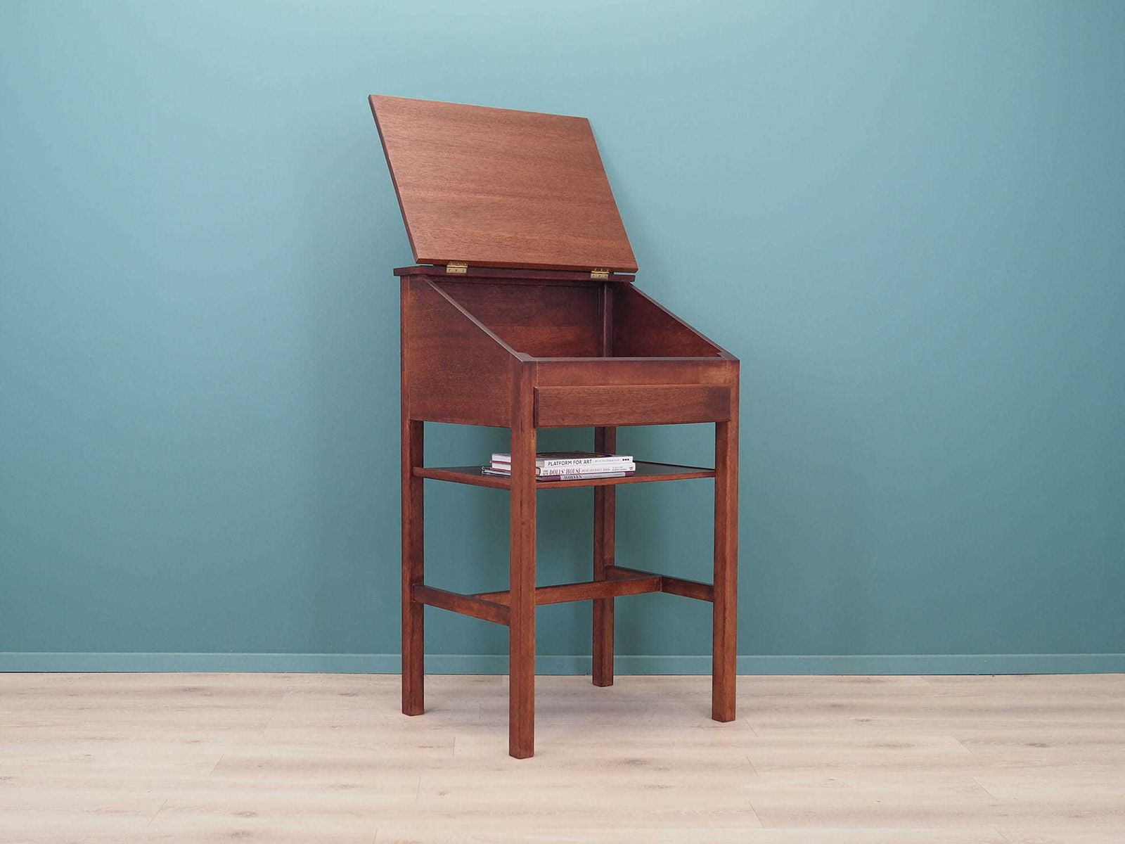 Mahonie Secretaire, Deens Design, Jaren 1960, Gemaakt In Denemarken photo vinterior