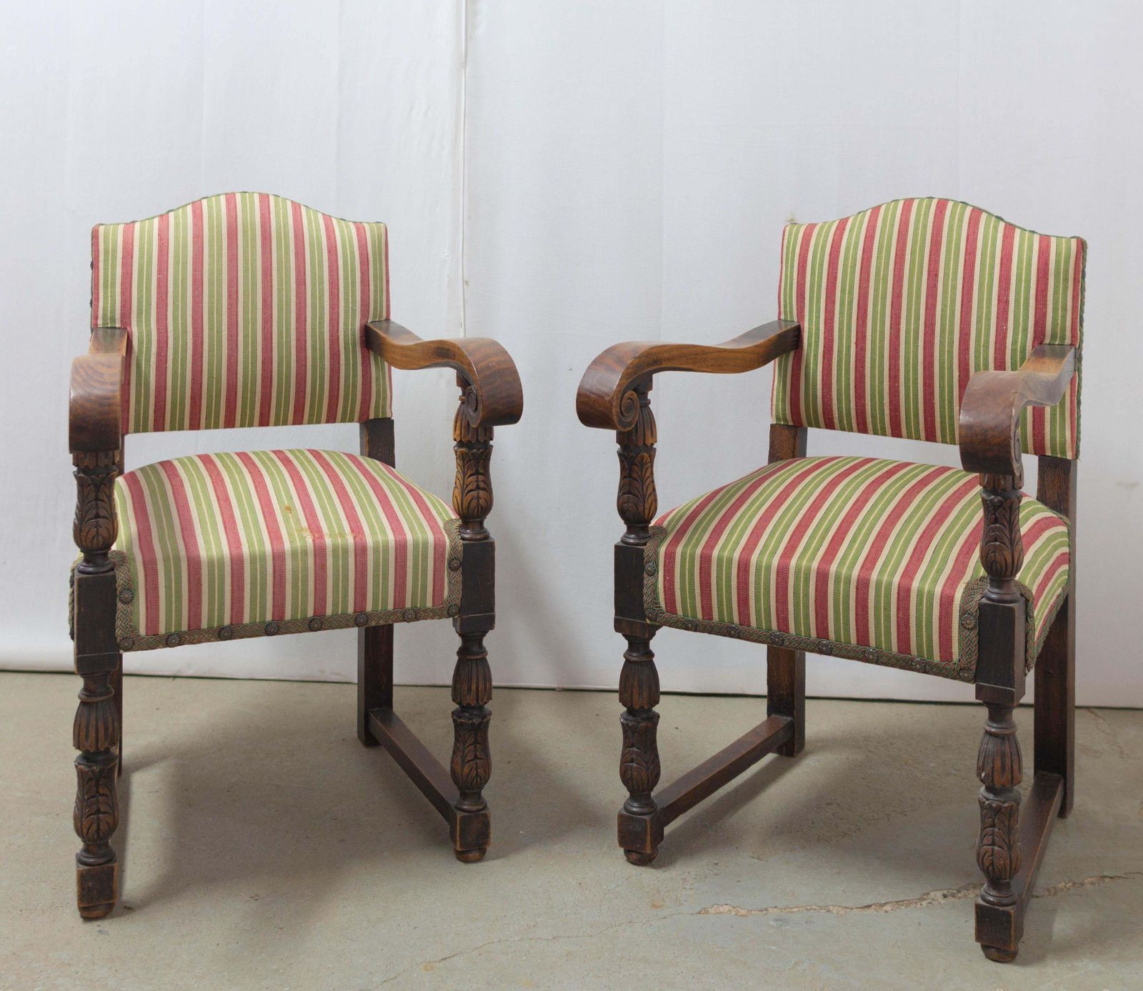 Paire de fauteuils espagnols en châtaignier, mid-century photo for sale