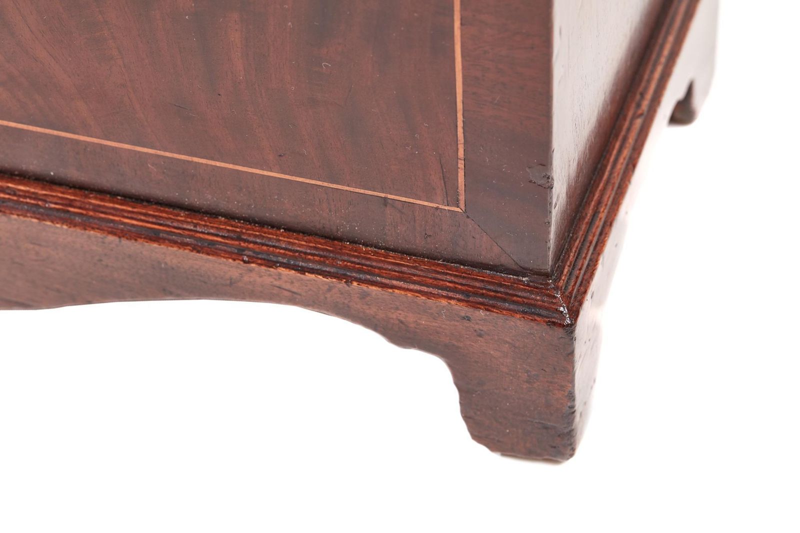Antique George III Mahogany Inlaid Eight Day Grandfather Clock Antique George I photo for sale