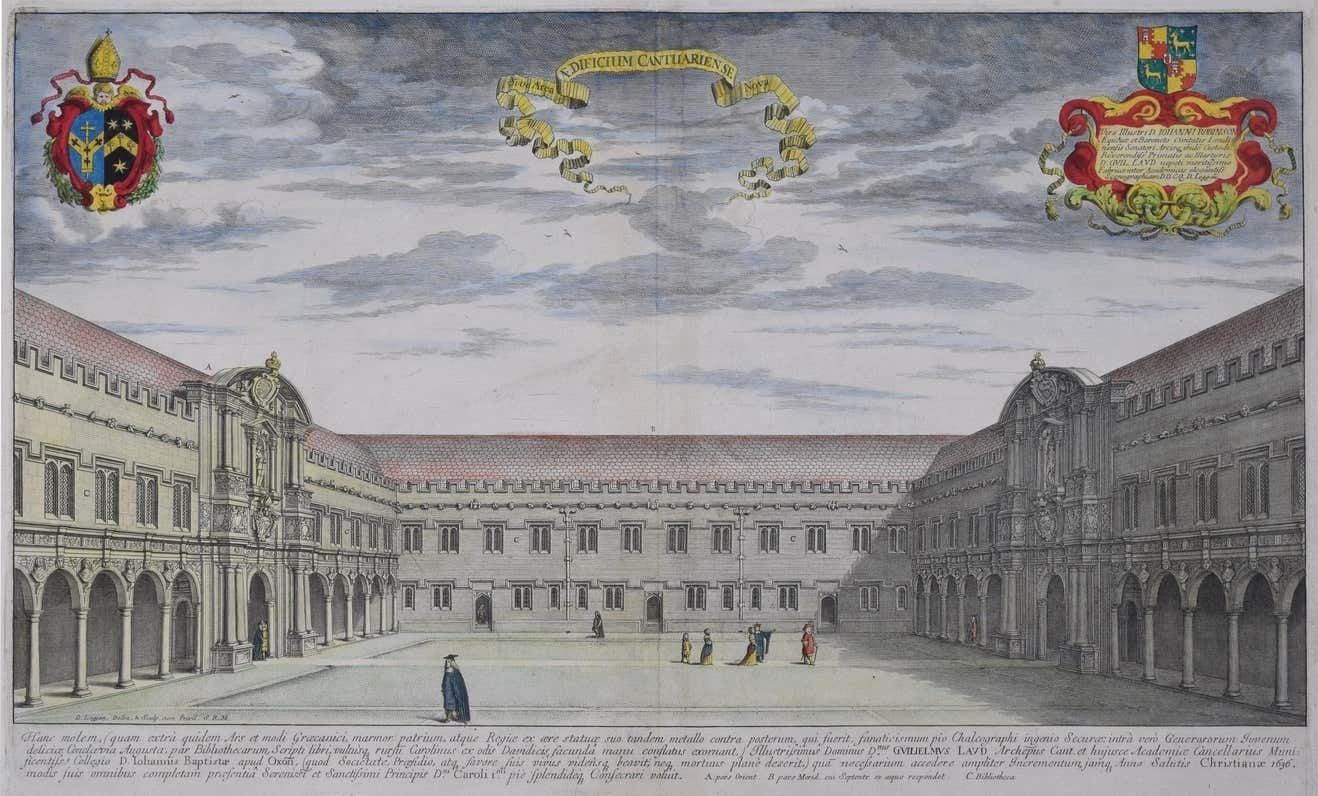 David Loggan St John's College Oxford Canterbury Quad Engraving (1675)