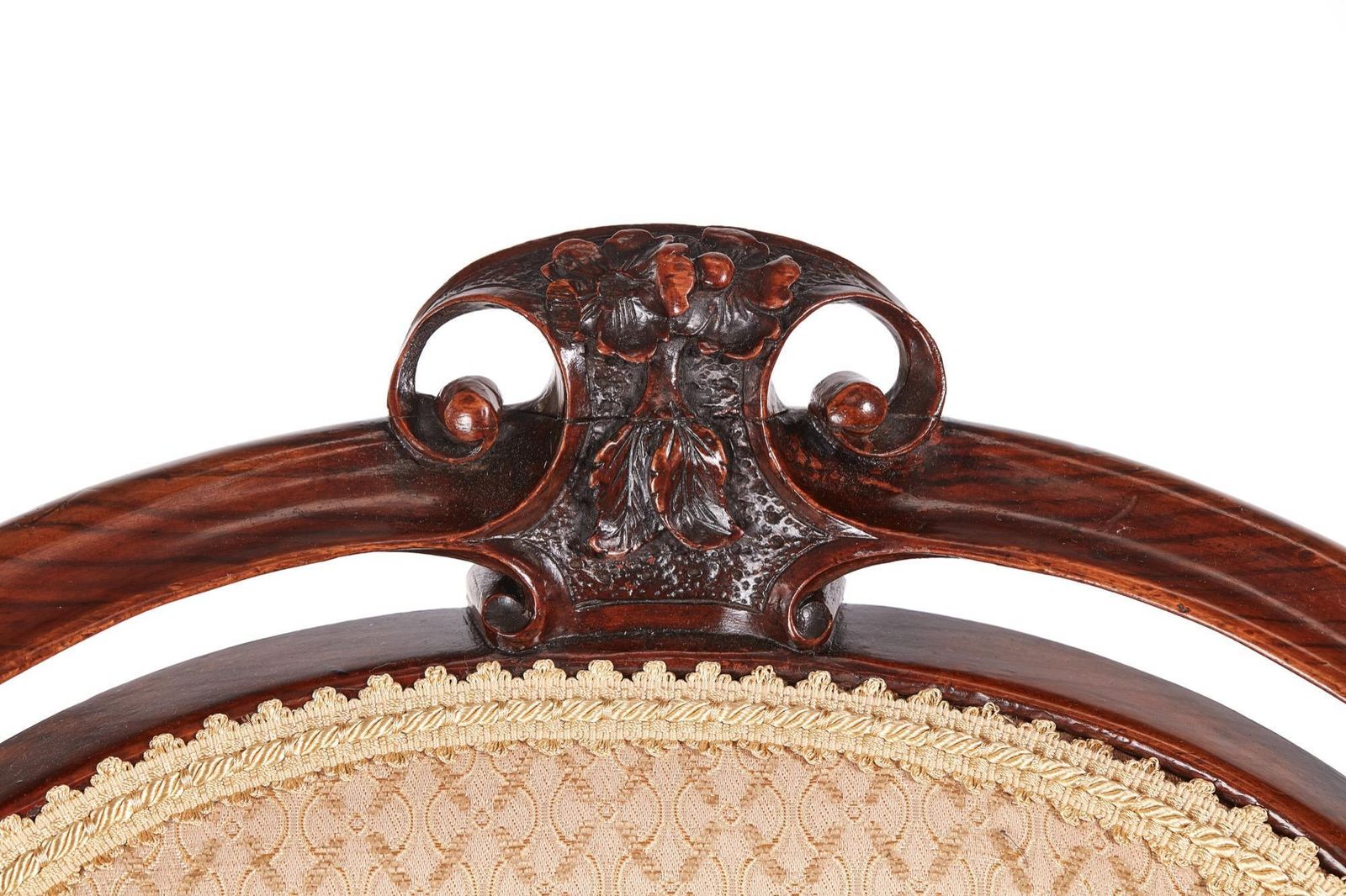 Outstanding Victorian Carved Walnut Ladies Chair photo vintage