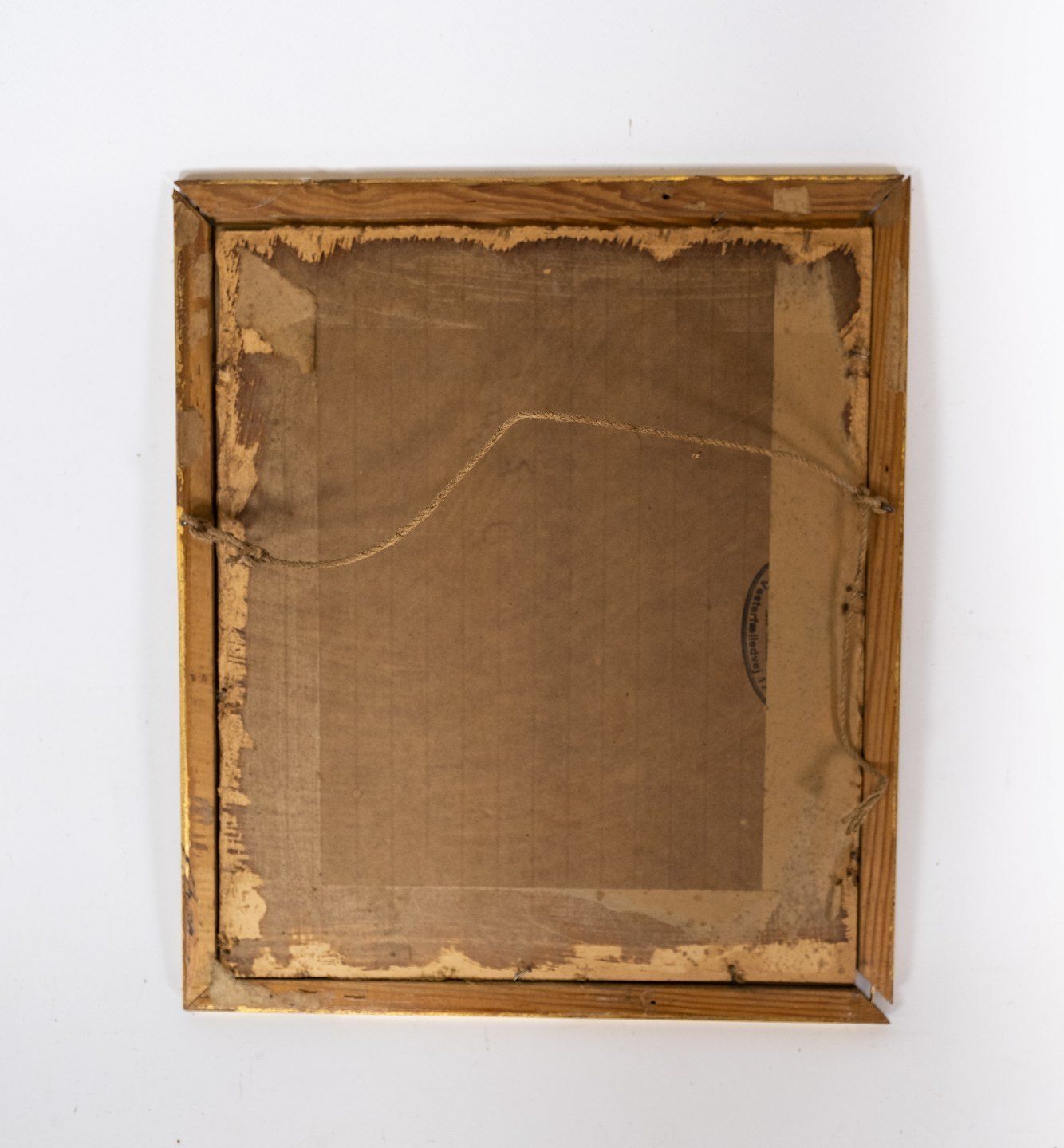 Painting Of Vase With Flowers, As Well As Gilded Frame From The 1940s. photo for sale
