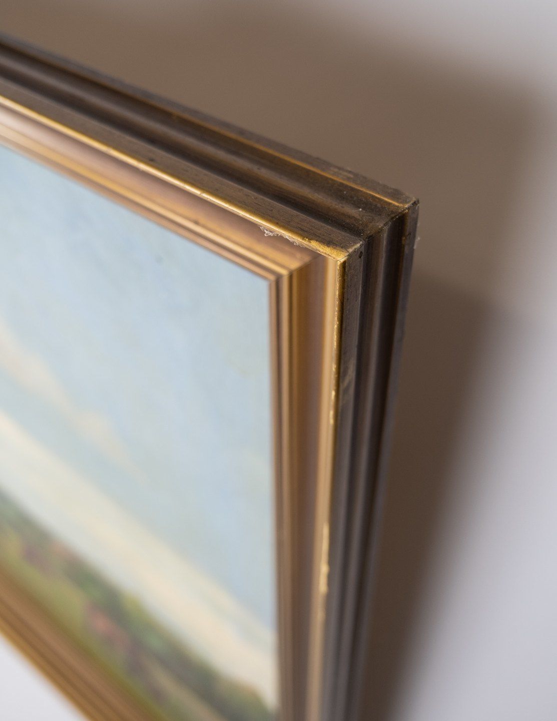 Oil Painting With Country Motif And Gilded Frame, By Niels Christiansen. photo 225.0