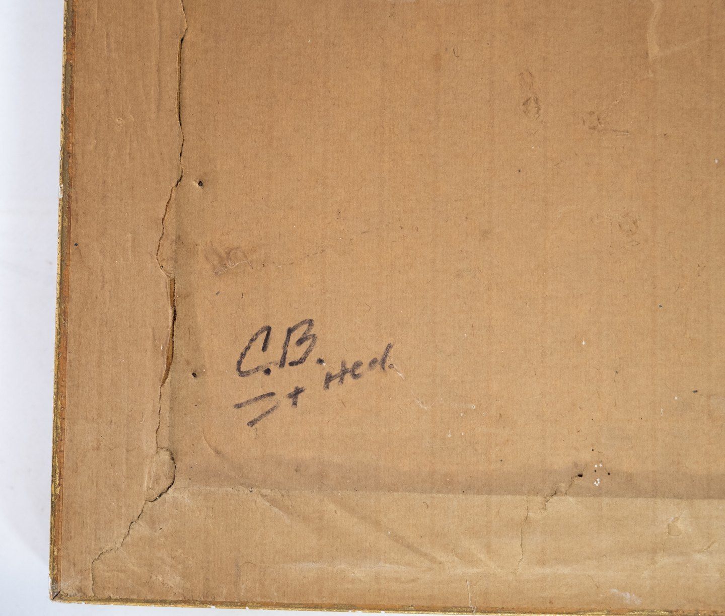 Oil Painting With Natural Motif And Gilded Frame, Signed C. B From The 1930s. photo 150.0