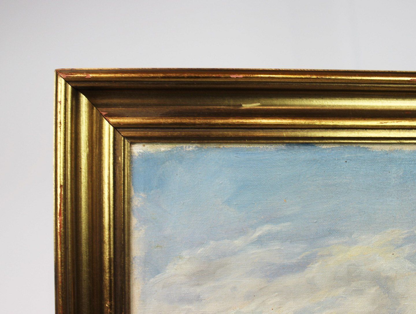 Oil Painting With Motif Of Church Signed By H. Madsen In 1923. photo for sale