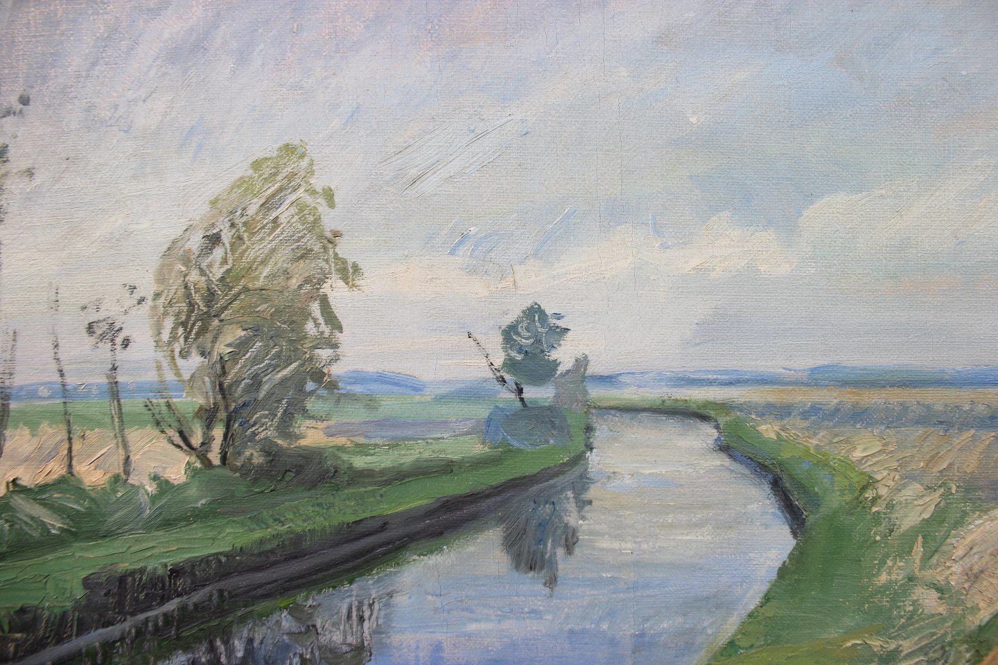 Oil Painting With Nature Motif Signed By Th. Gullanger In 1936. photo furniture
