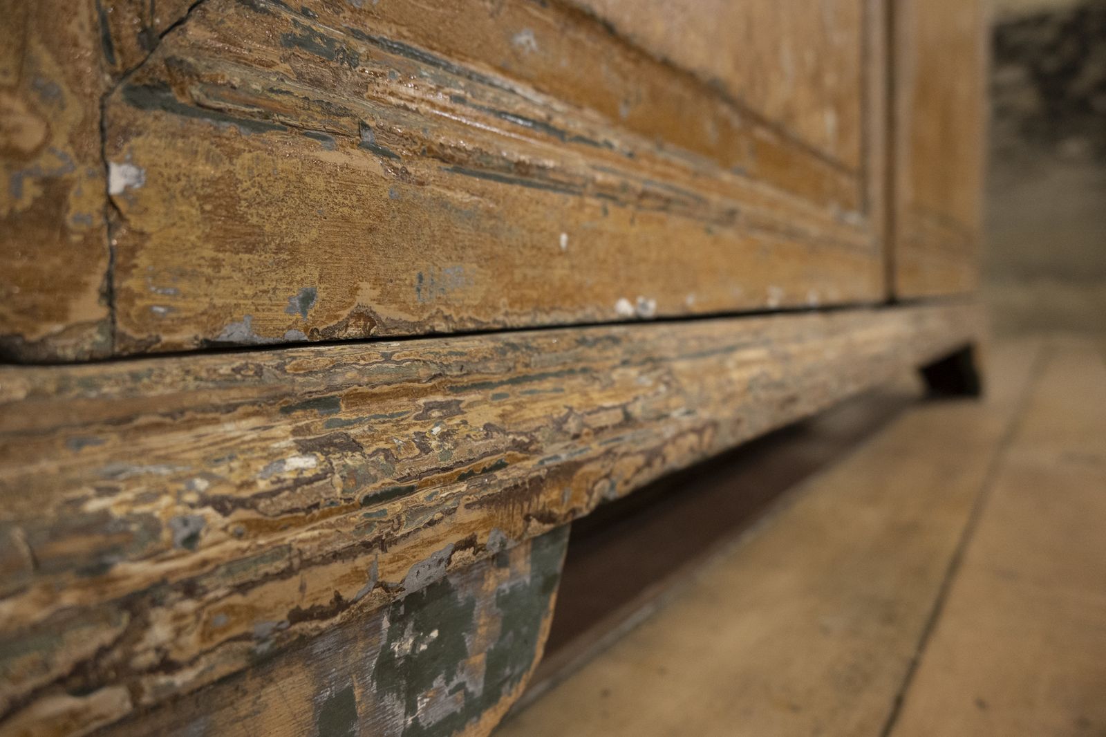 photo furniture 18th Century Dutch Dry Scraped Glazed Vitrine Cabinet