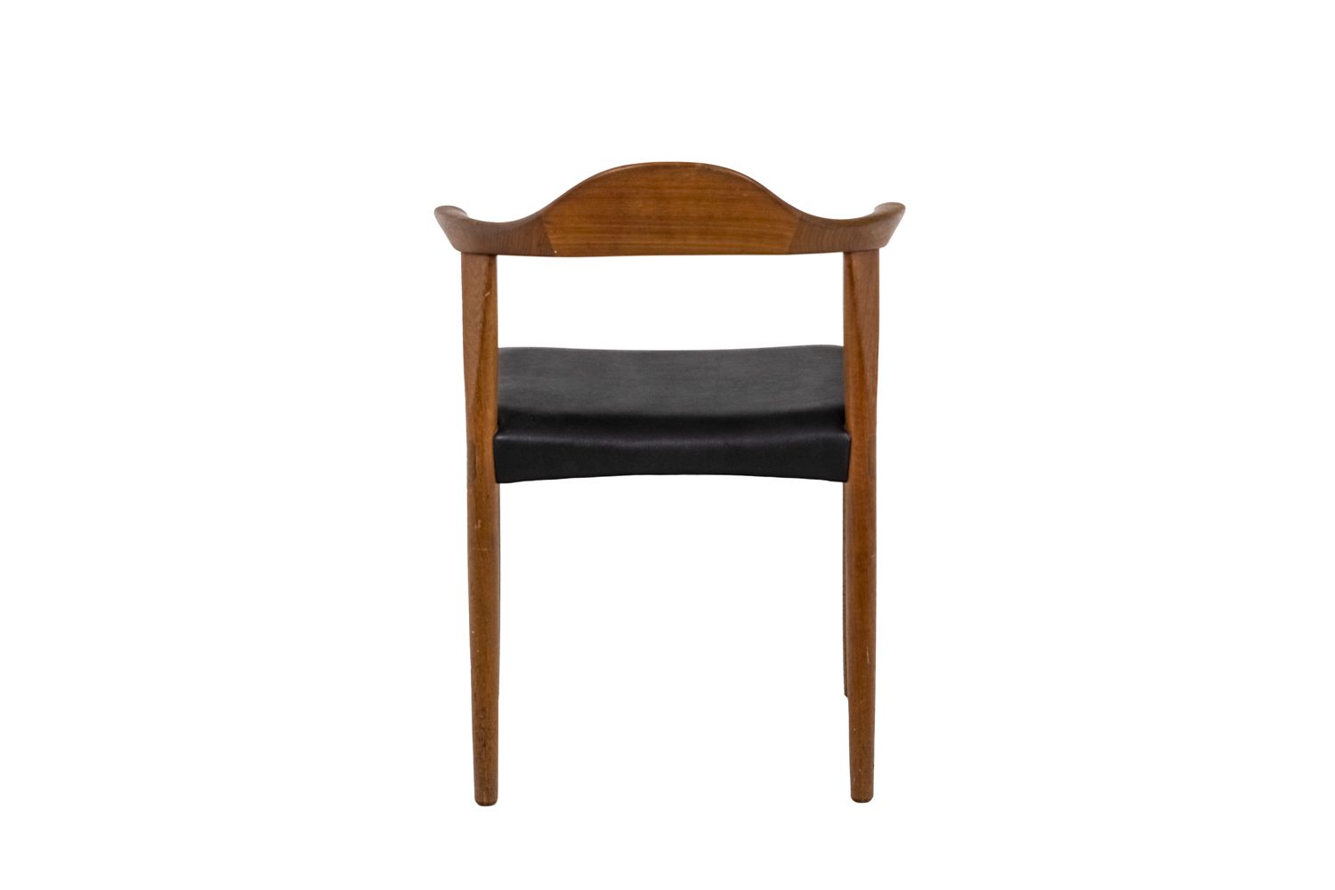 Harry østergaard, Series Of Four "Bull Horn" Teak Chairs, 1950's photo for sale