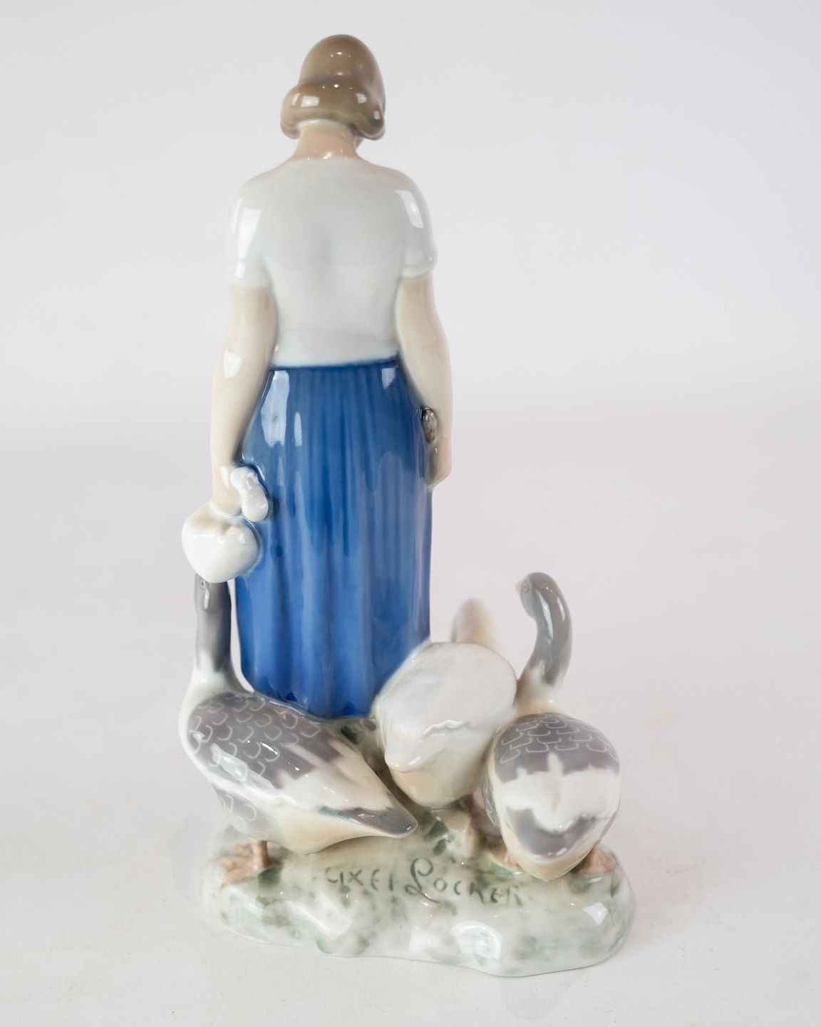 Porcelain Figurine Girl With Goose No .: 2254 By Bing And Grondahl. photo for sale