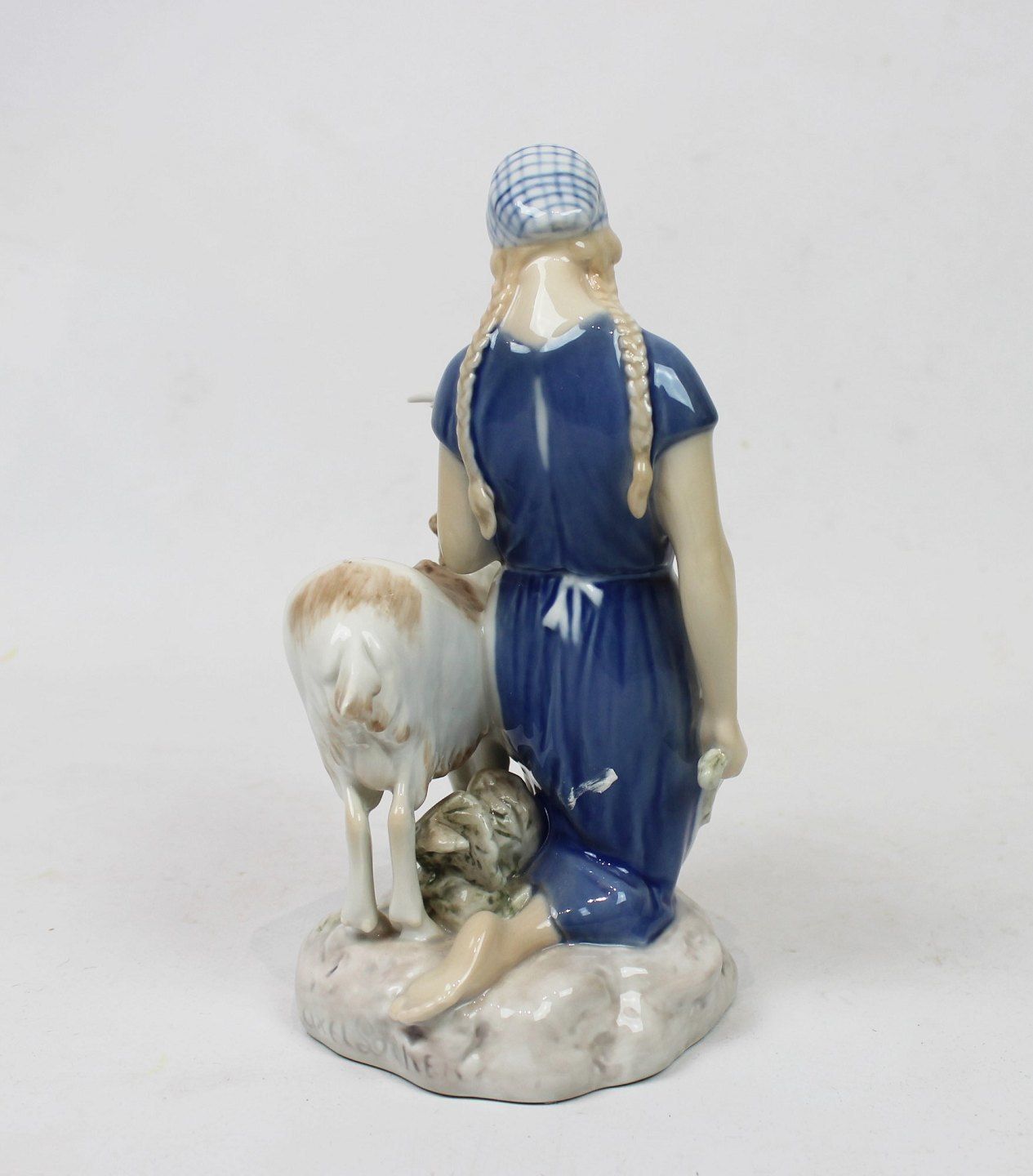 Porcelain Figurine Of Girl With Goat, No .: 2180 Design By Axel Loche For B&G. photo for sale