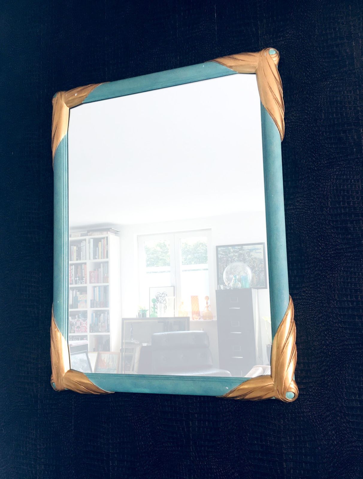 Xl Hollywood Regency Stijl Ingelijste Spiegel Van Deknudt Mirrors, België, Jaren 1970 photo Woonaccessoires