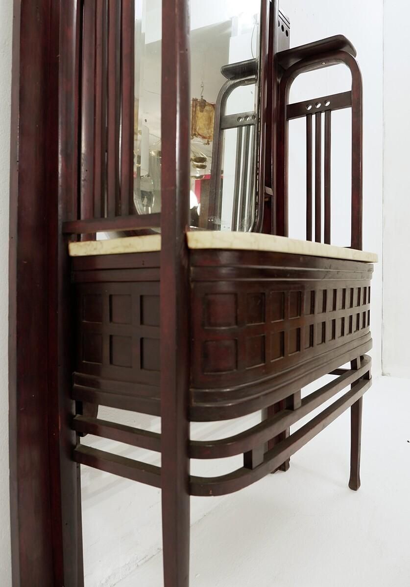 Art Nouveau Hall Stand In The Style Of Joseph Hoffmann, 1930s photo furniture