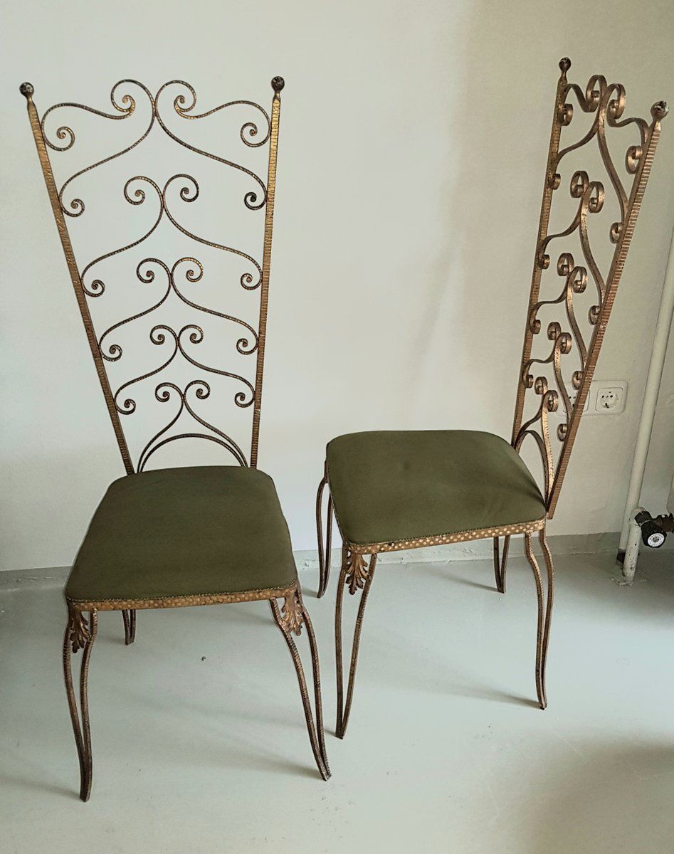 Italian Side Chairs By Pier Luigi Colli, 1950s, Set Of 2 photo furniture