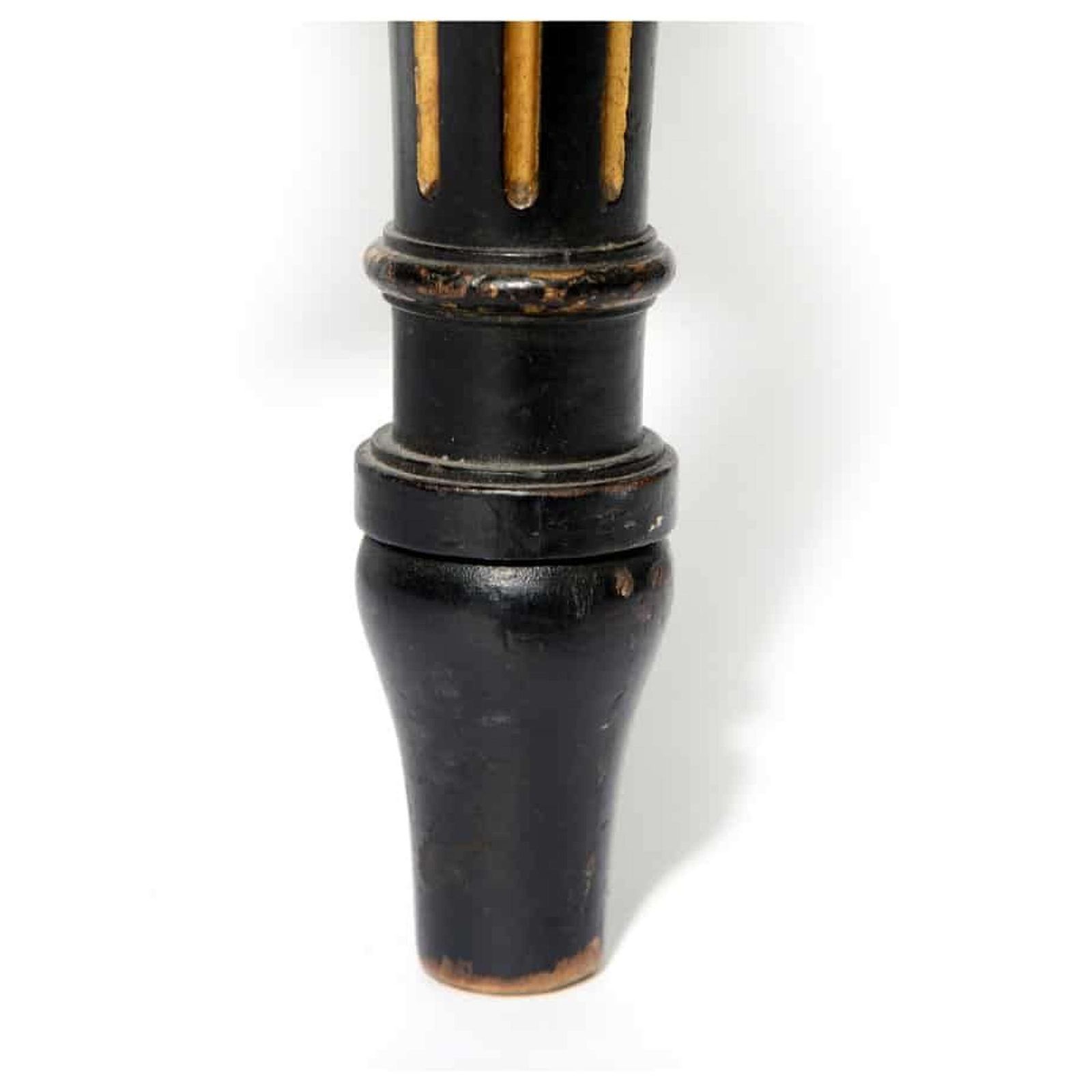 Ebonised And Parcel Gilt Upholstered Stool In The French Style photo Furniture