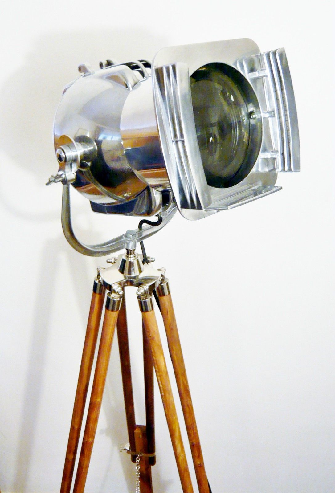 Rare = Strand Electric Vintage Theatre Film Studio Spot Light Cir 1950's Morgan Mcleod Studio Tv Lamp Mid Century Lighting Wooden Tripod photo 595.0