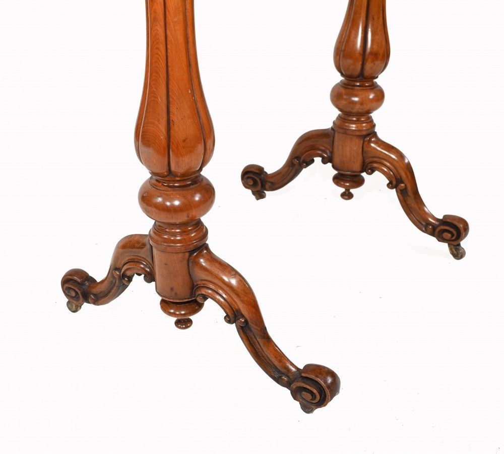 Victorian Writing Table Walnut Tulip Leg Desk 1880 photo 1150.0