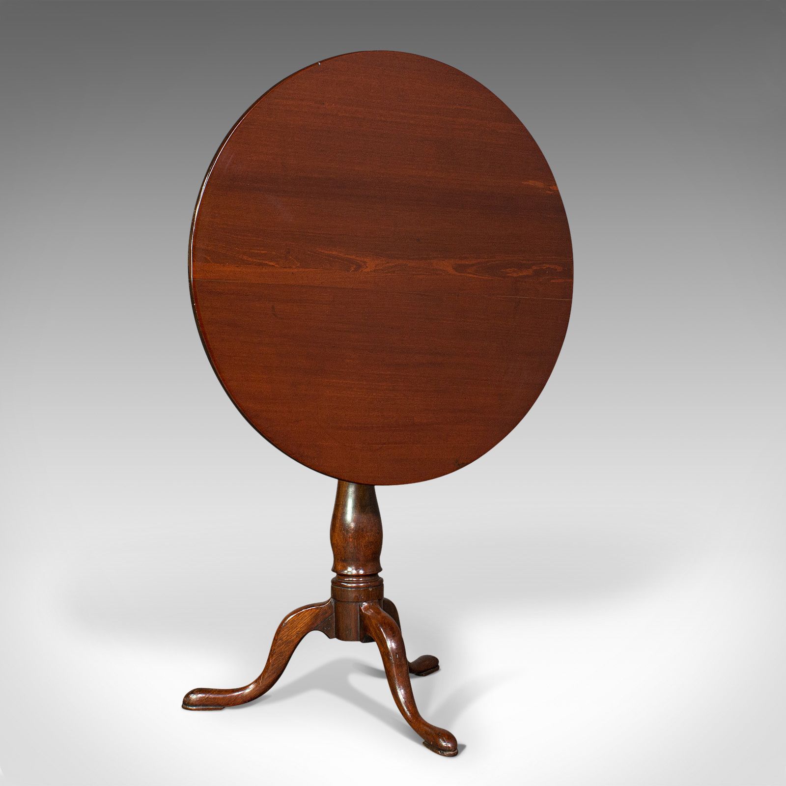 Antique Tilt Top Table, English, Mahogany, Occasional, Wine, C.1780