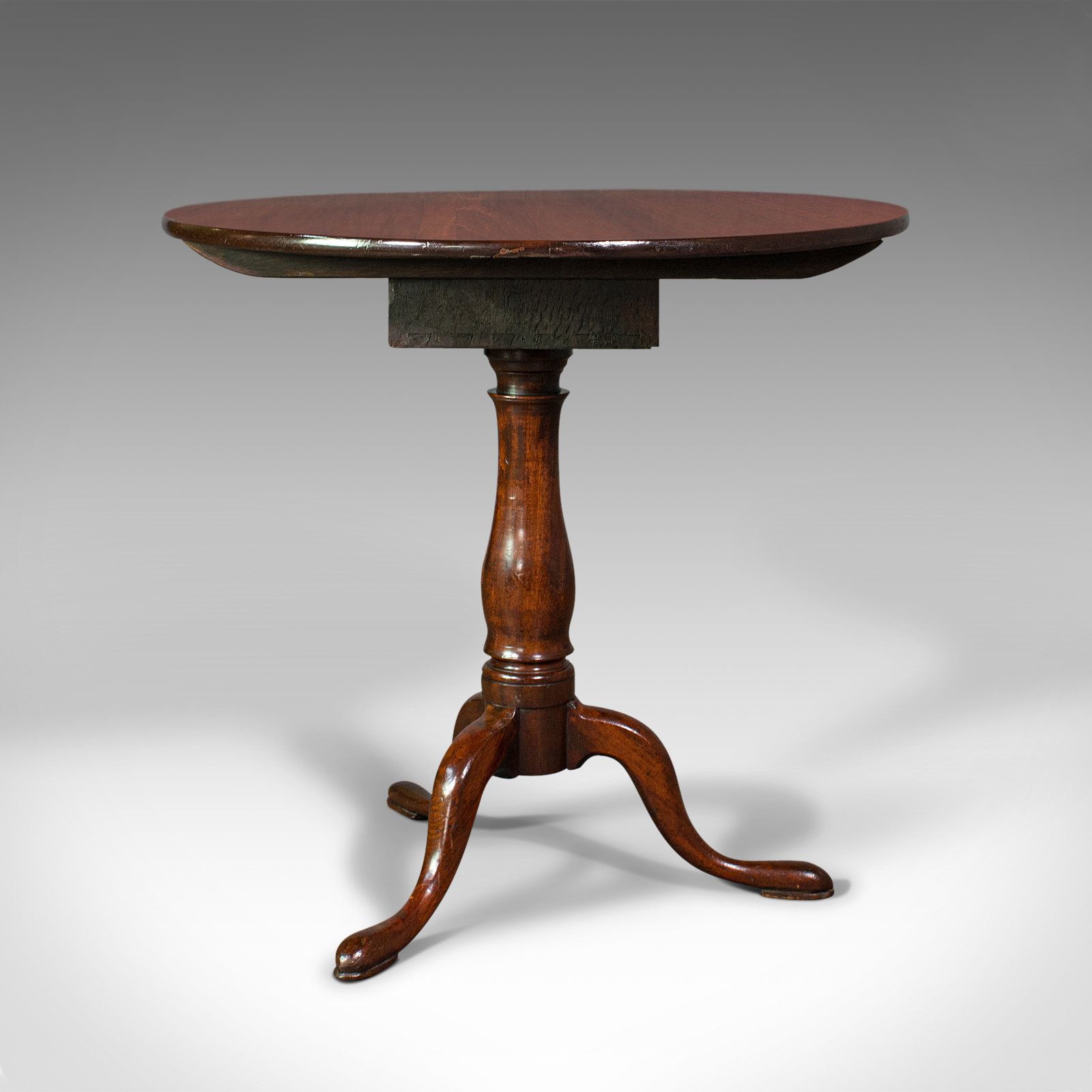 Antique Tilt Top Table, English, Mahogany, Occasional, Wine, C.1780 photo Furniture