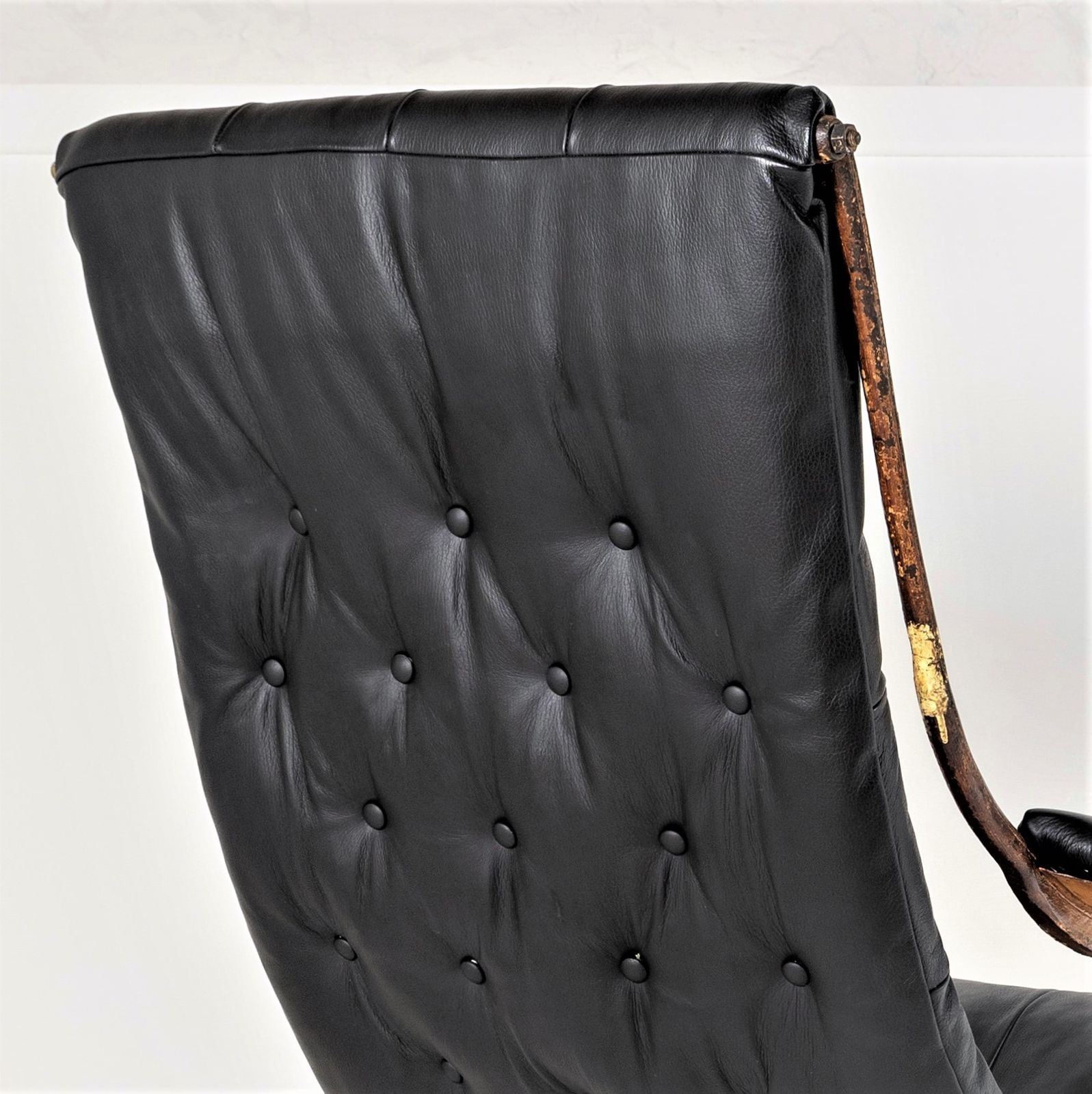 Historic 19th Century Antique Iron Frame Leather Sling Rocking Chair By R W Winfield Of England photo 2800.0