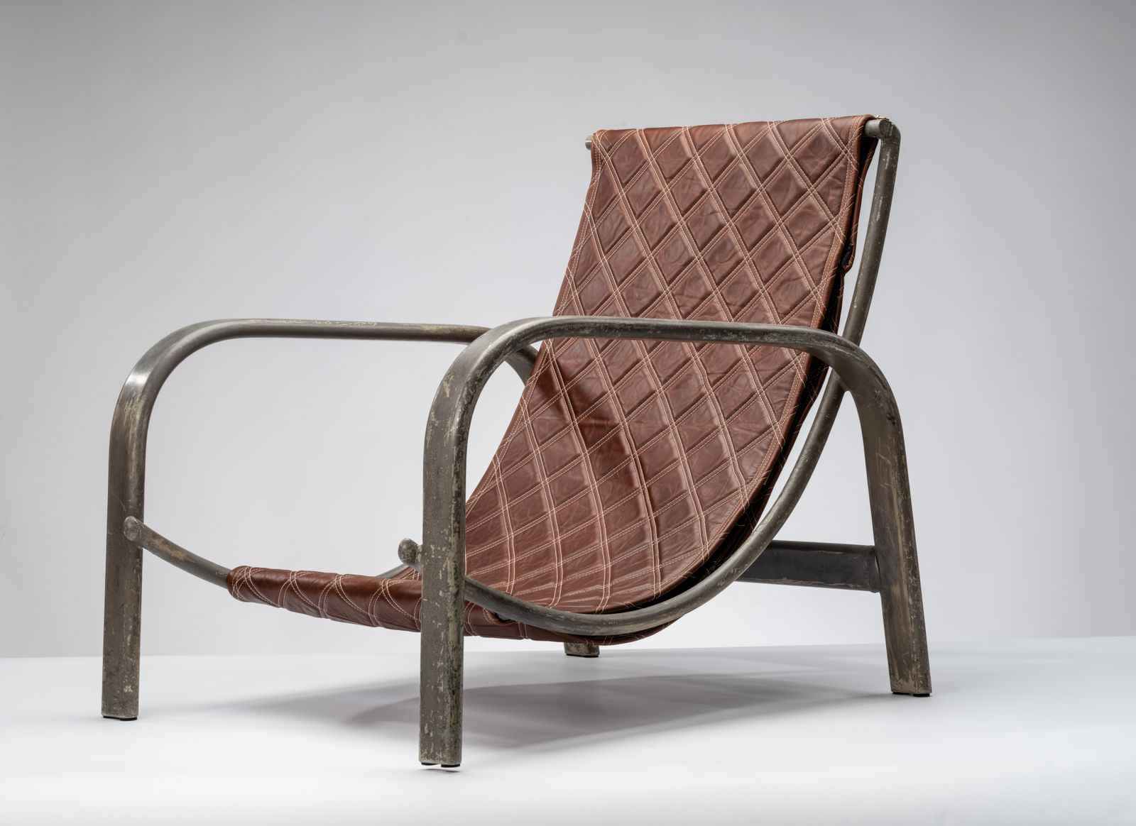 The One Of A Kind World War One 'Blimp' Airframe Leather Sling Chair, Made From An Original 1917 Airship Frame With Incredible Provenance.. photo for sale
