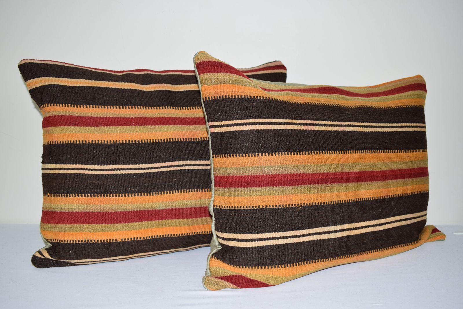 Turkish Lumbar Kilim Pillow   A Pair 45x60 Cm photo furniture