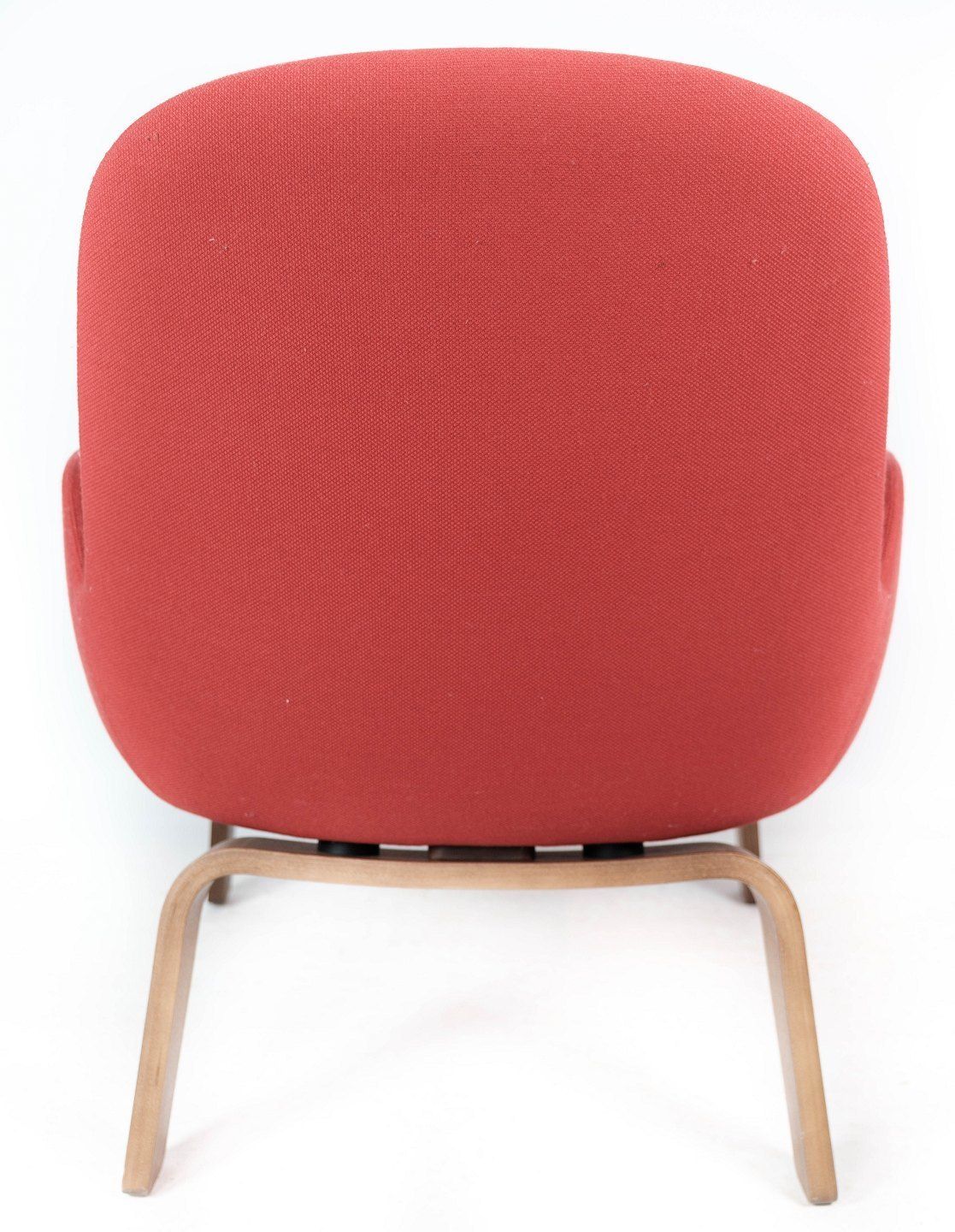 Armchair With Walnut Legs And Upholstered With Red Fabric Of Danish Design For Normann Copenhagen. photo for sale