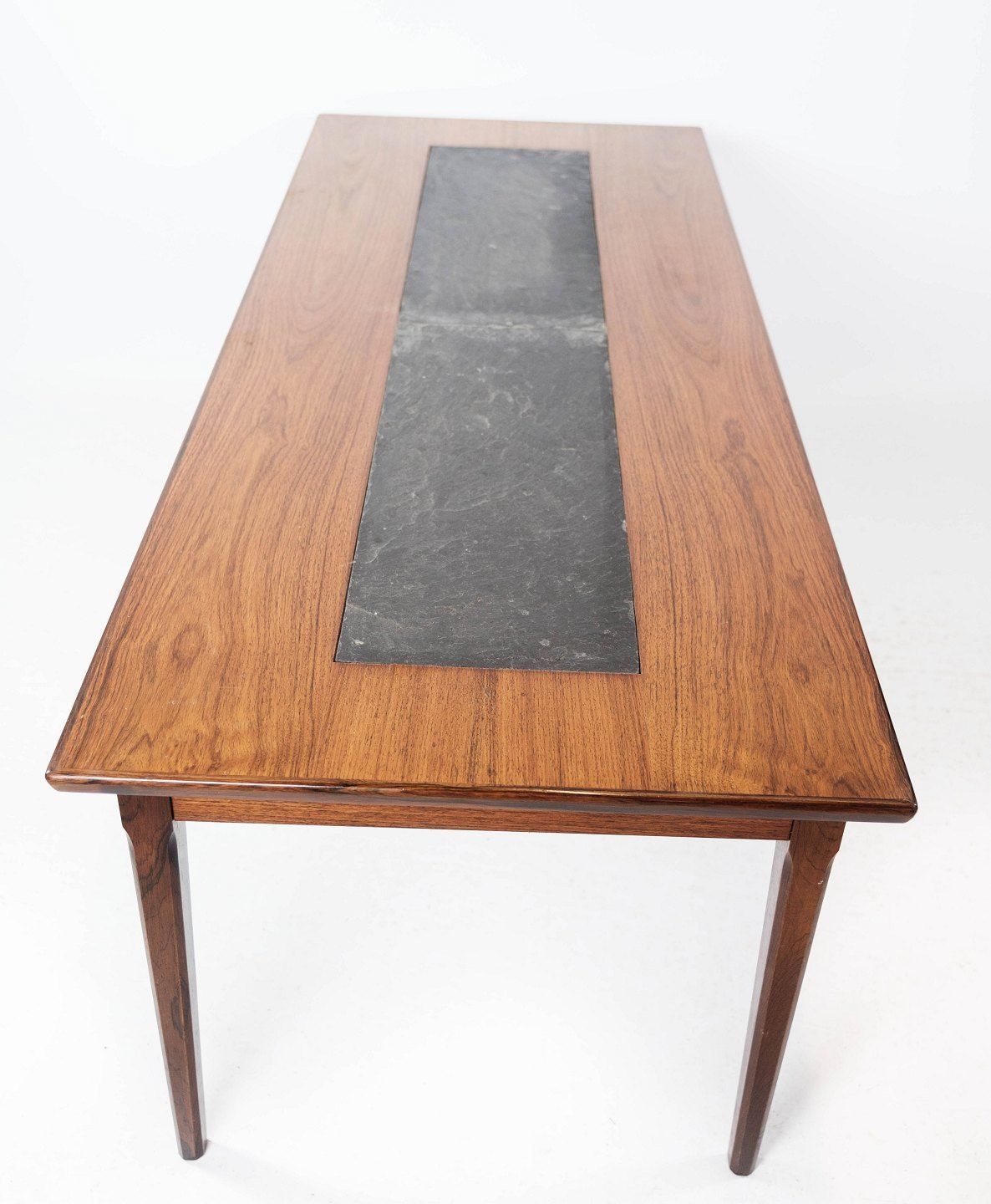 Coffee Table In Rosewood With Slate Of Danish Design From The 1960s photo for sale