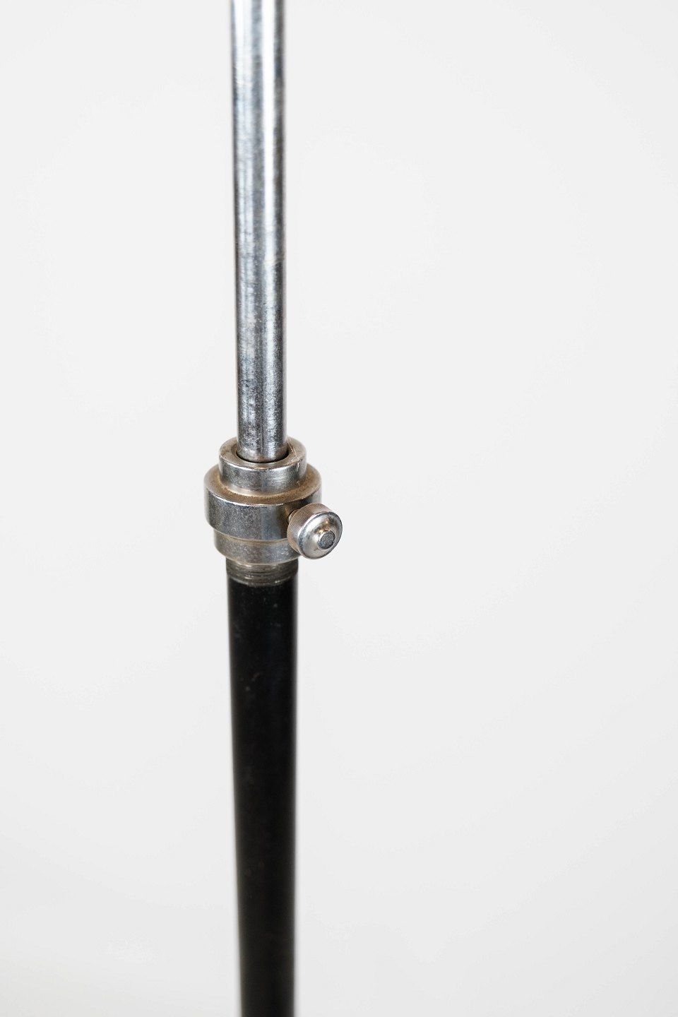 Floor Lamp Of Chromed And Black Painted Metal Of Danish Design From The 1970s. photo vinterior
