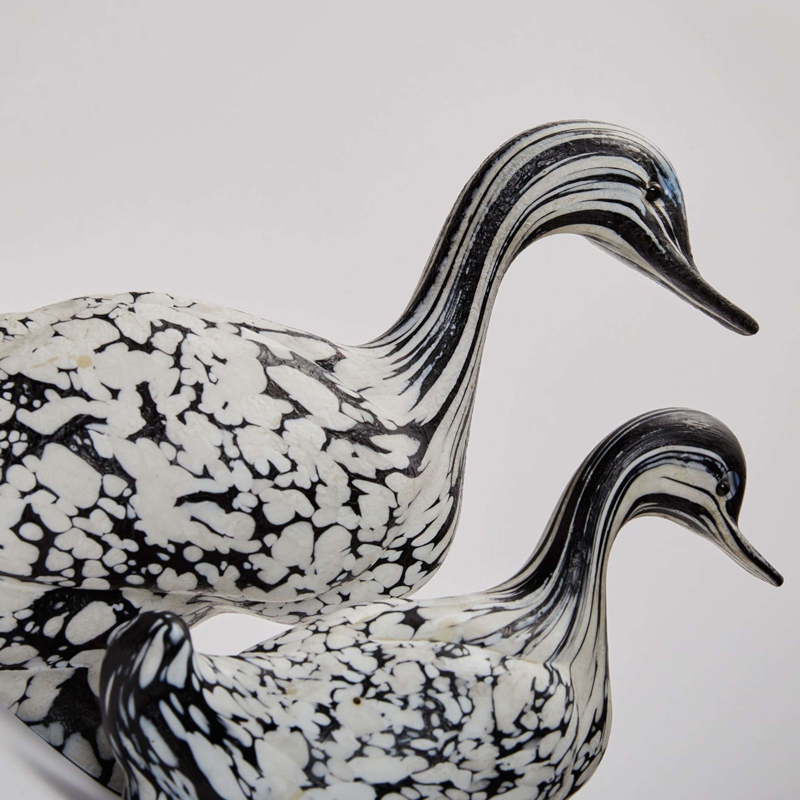 Pair Of Ducks Animal Sculptures By Archimede Seguso Murano In Black photo Art