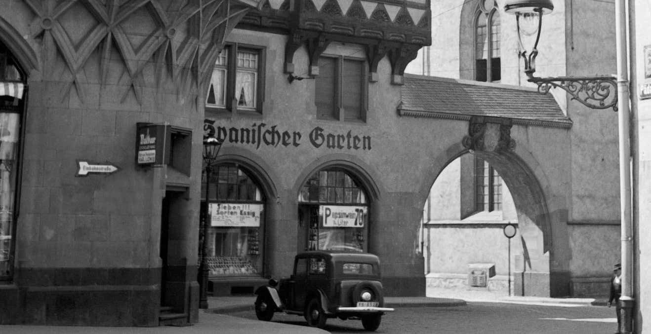Karl Heinrich Lämmel Street Scene Darmstadt View To Stadtkirche Church, Germany 1938 Printed Later 1938/2021 photo furniture