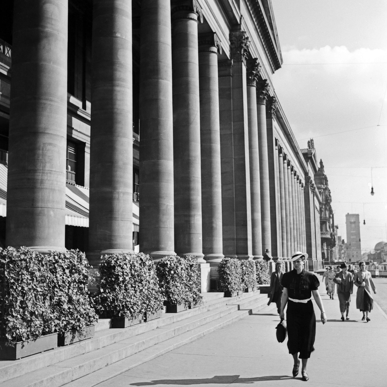 Woman Coming Along The Koenigsbau Palace, Stuttgart Germany Karl Heinrich Lämmel