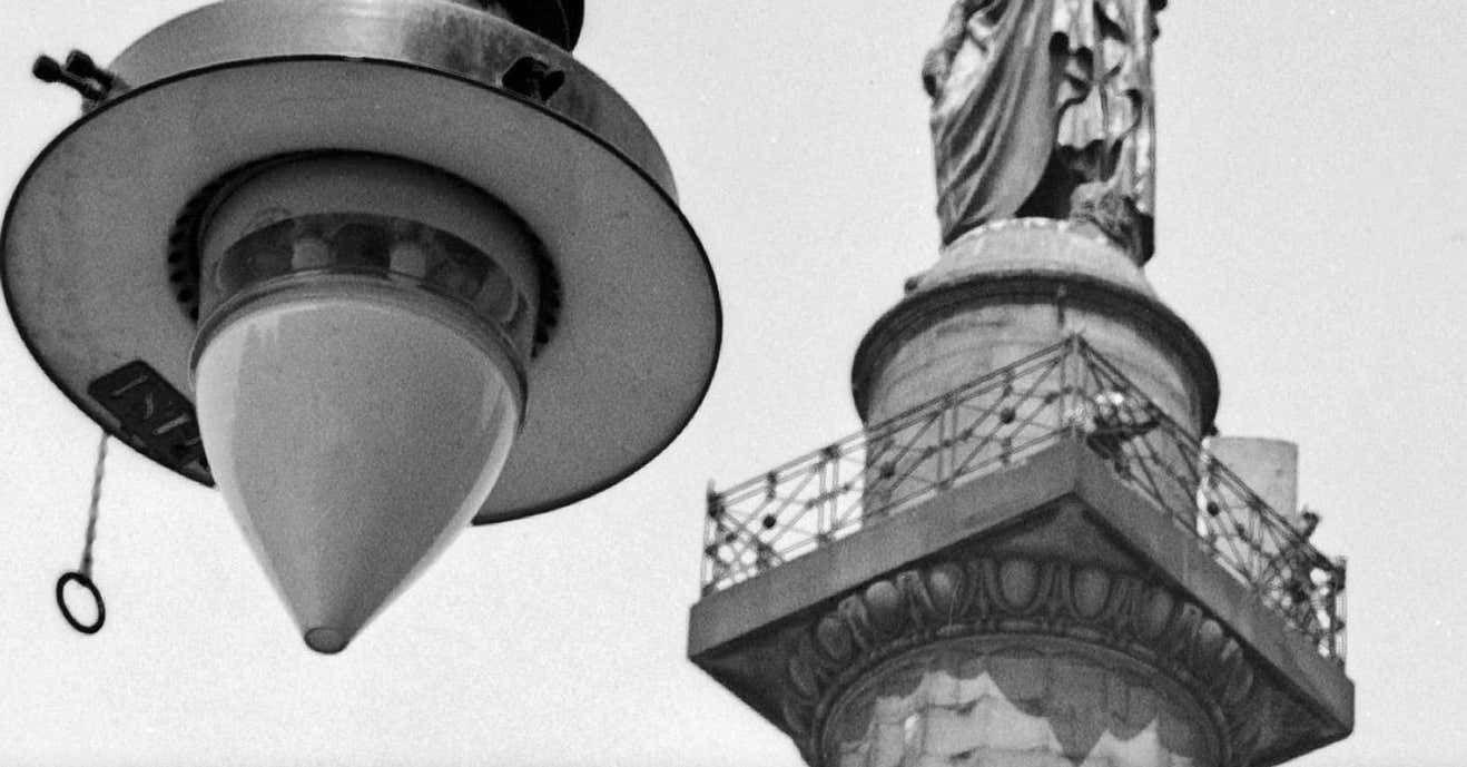 Karl Heinrich Lämmel Ludwig's Column At Luisenplatz Square At Darmstadt, Germany 1938 Printed Later 1938/2021 photo for sale