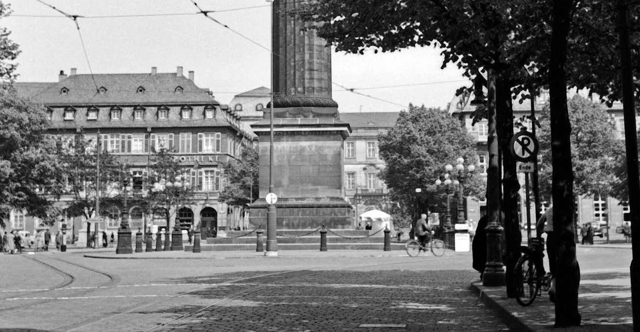 Karl Heinrich Lämmel Ludwig's Column At Luisenplatz Square At Darmstadt, Germany 1938 Printed Later 1938/2021 photo furniture