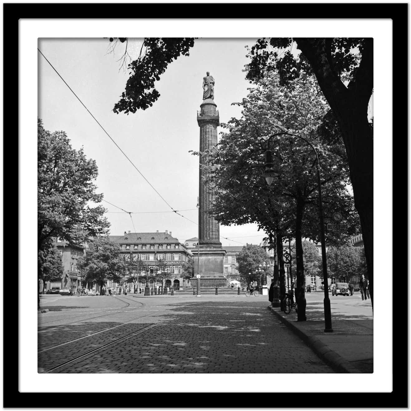 Karl Heinrich Lämmel Ludwig's Column At Luisenplatz Square At Darmstadt, Germany 1938 Printed Later 1938/2021 photo Art