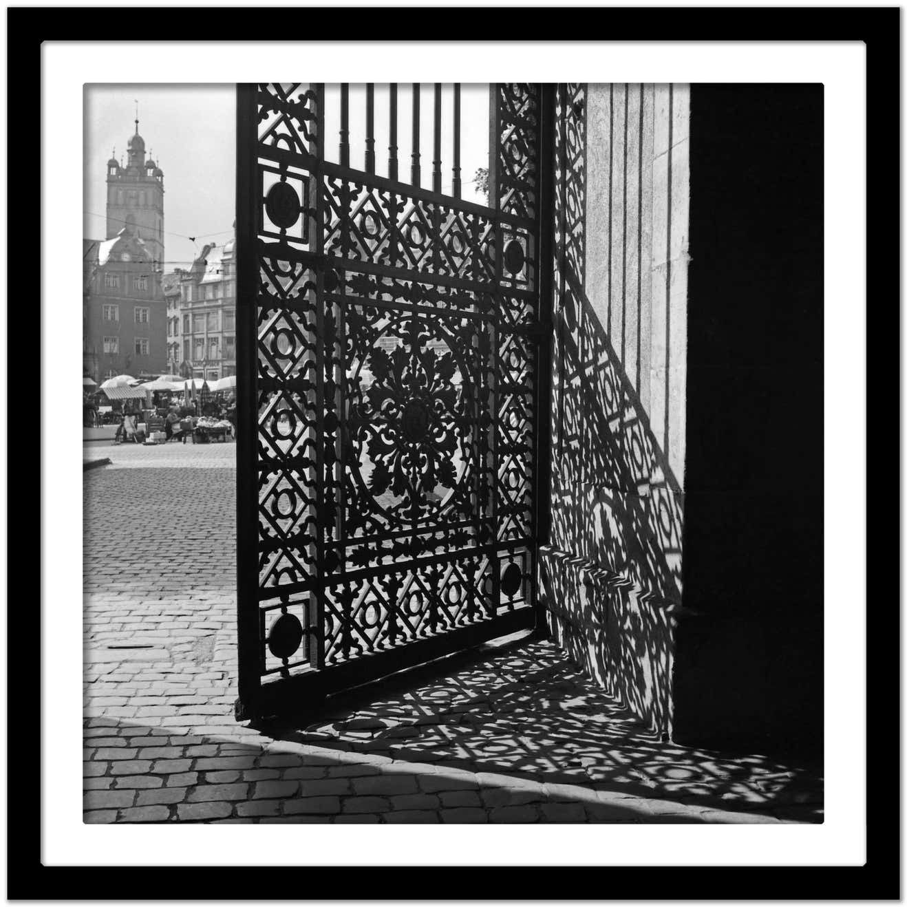 Karl Heinrich Lämmel Shadows With Iron Gate Residence Castle Darmstadt, Germany 1938 Printed Later 1938/2021 photo Art