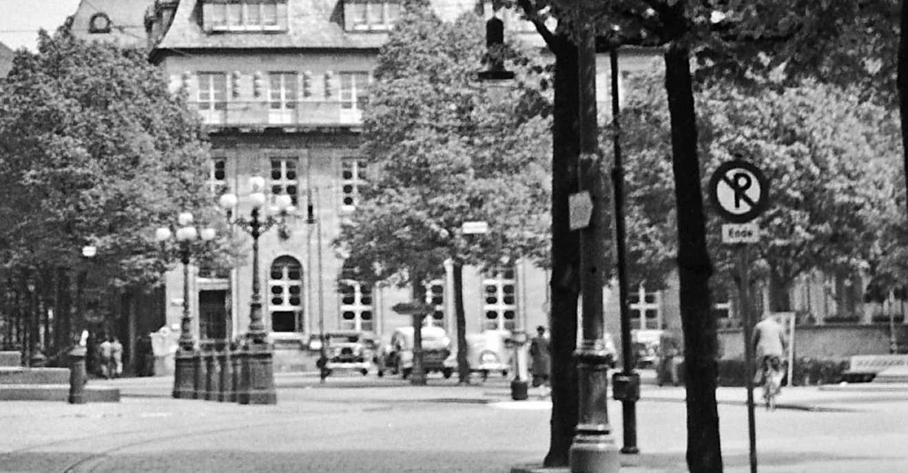 Karl Heinrich Lämmel Ludwig's Column At Luisenplatz Square At Darmstadt, Germany 1938 Printed Later 1938/2021 photo for sale