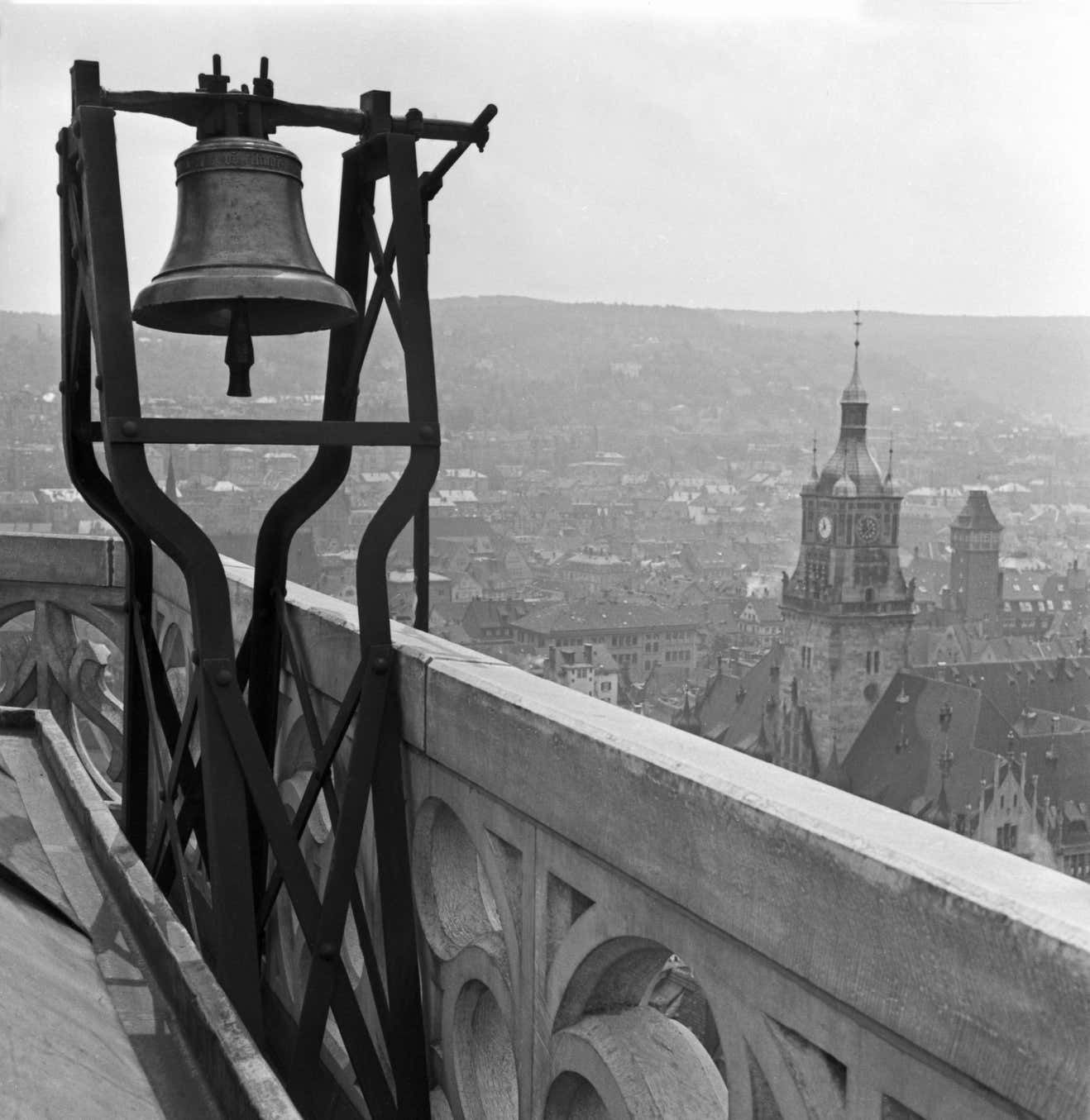 Karl Heinrich Lämmel View To Stuttgart City Hall, Germany 1935, Printed Later 1935/2021