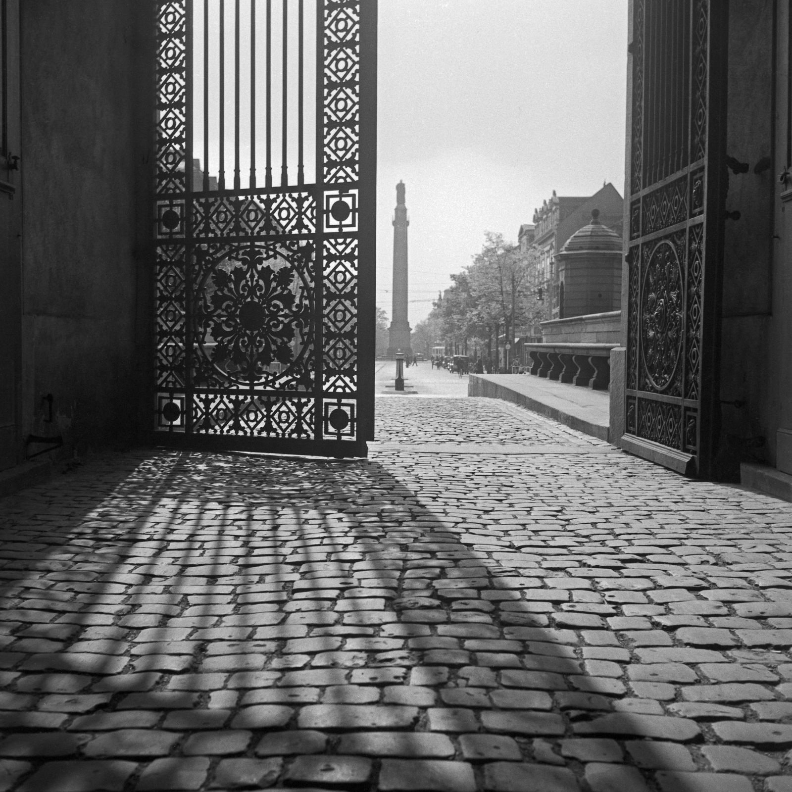 View From Iron Gate Darmstadt Castle To City Life, Germany 1938 Printed Later Karl Heinrich Lämmel