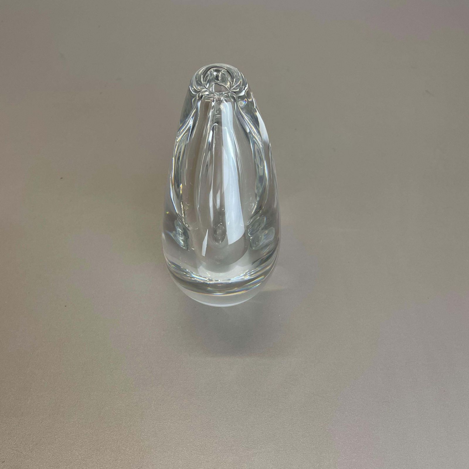 Large 1,8kg Sven Palmqvist Lucid Drop Glass Vase For Orrefors, Sweden, 1970s photo buy