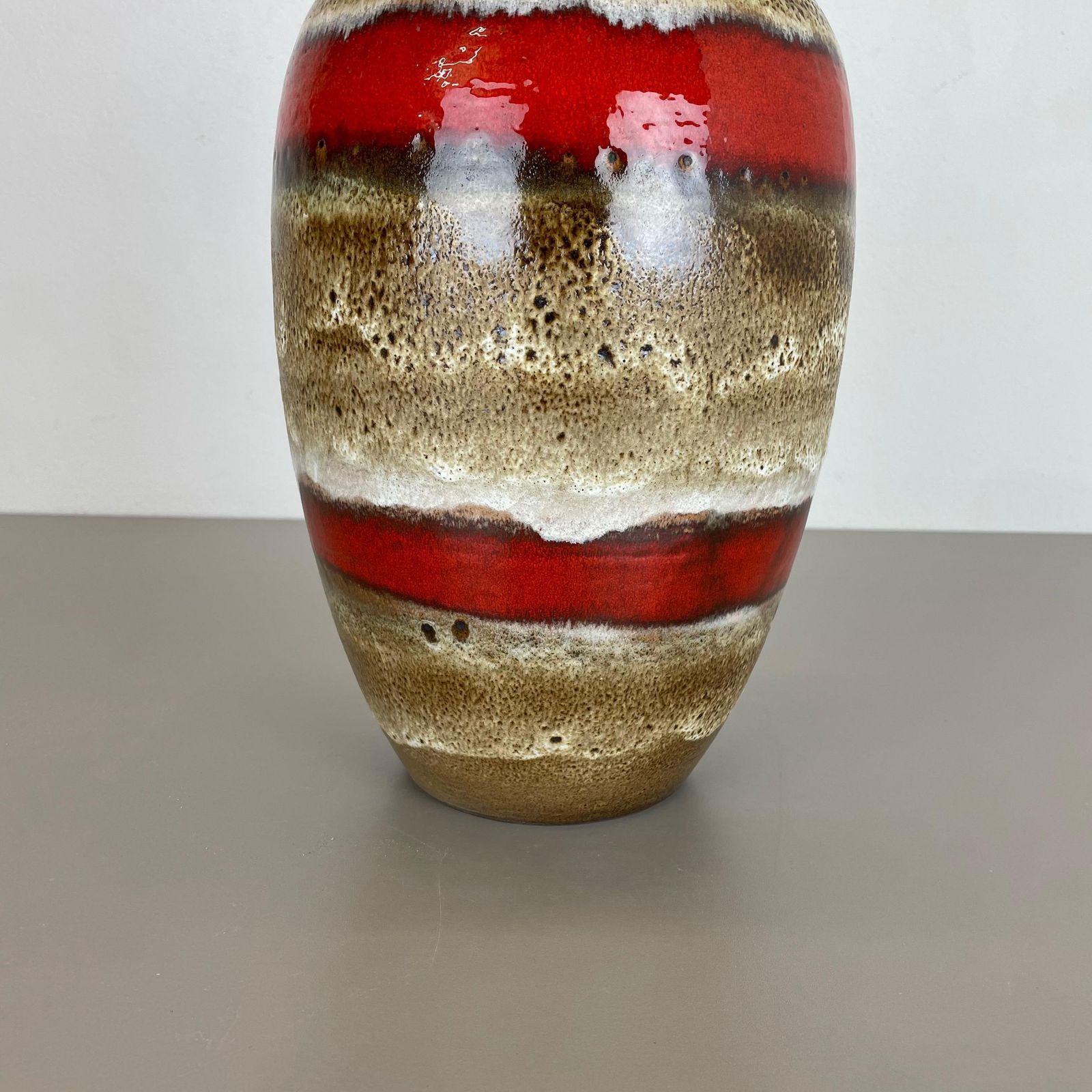 Fat Lava Ceramic Pottery Floor Vase Heinz Siery Carstens Tönnieshof Germany 1970 photo 480.0