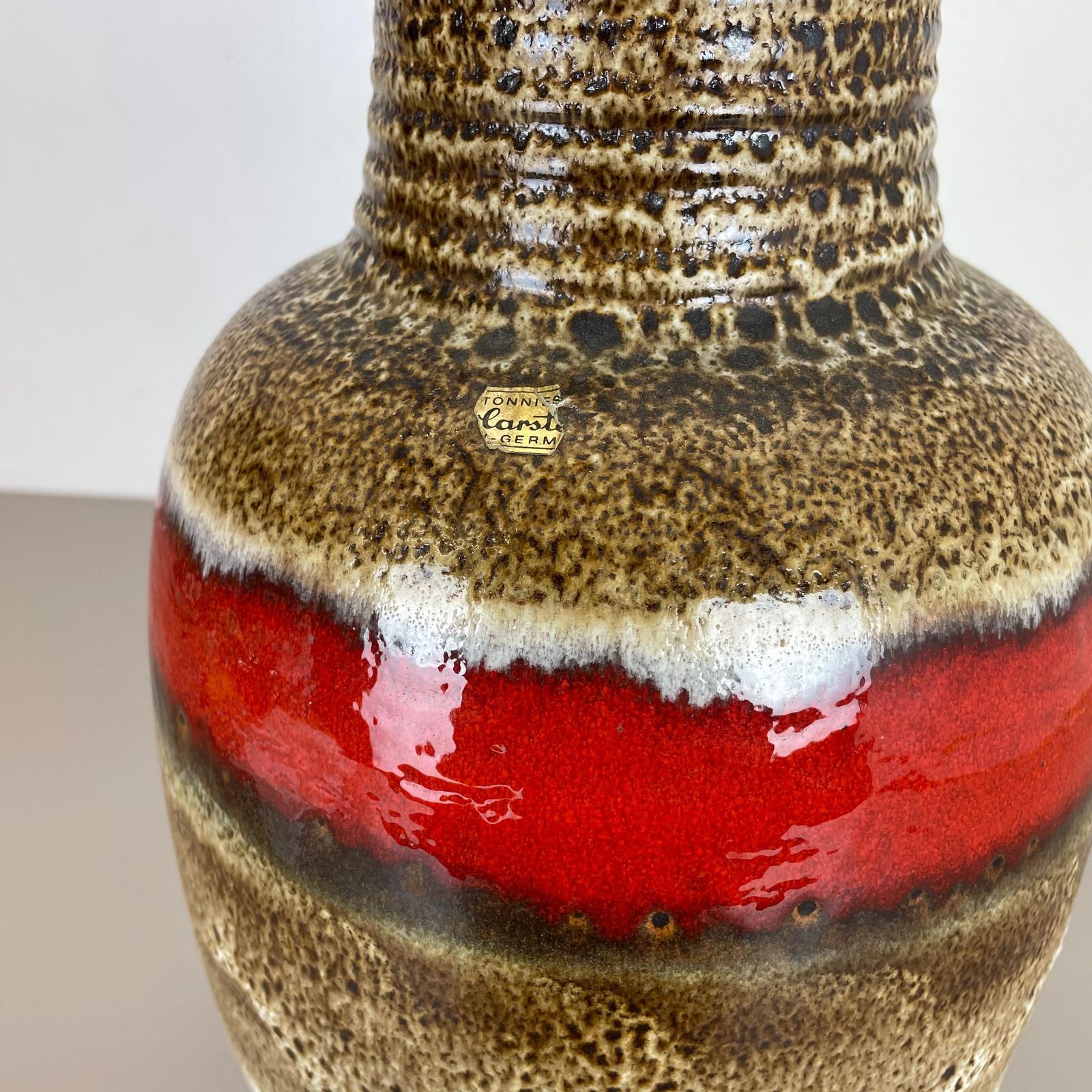 Fat Lava Ceramic Pottery Floor Vase Heinz Siery Carstens Tönnieshof Germany 1970 photo buy