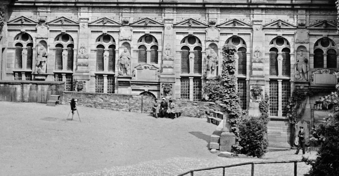 Karl Heinrich Lämmel Friedrichsbau Building At Castle, Heidelberg Germany 1938, Printed Later 1938/2021 photo furniture