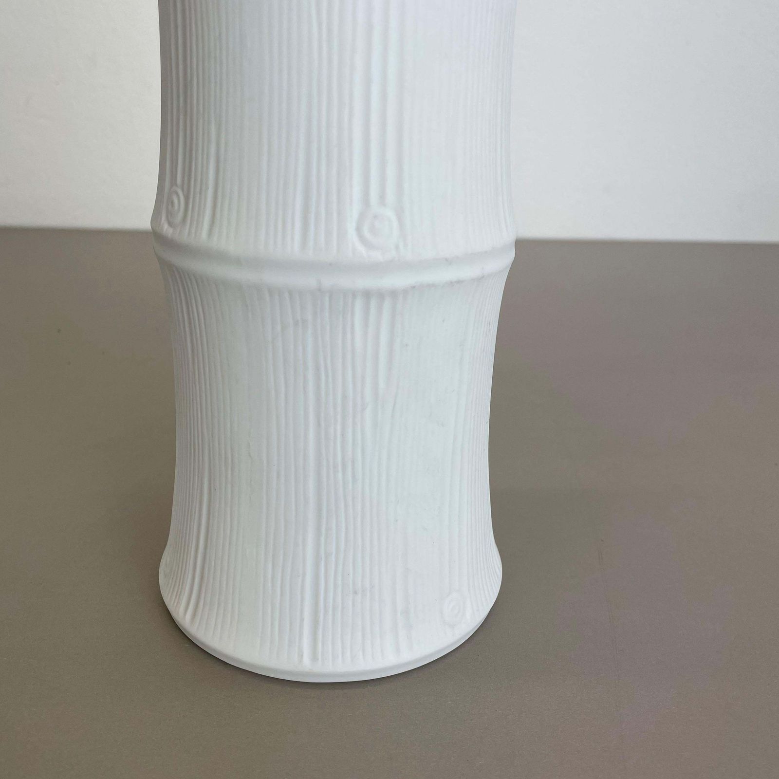 Op Art Vase Porcelain Vase Bamboo Heinrich Fuchs For Hutschenreuther Germany 70s photo buy